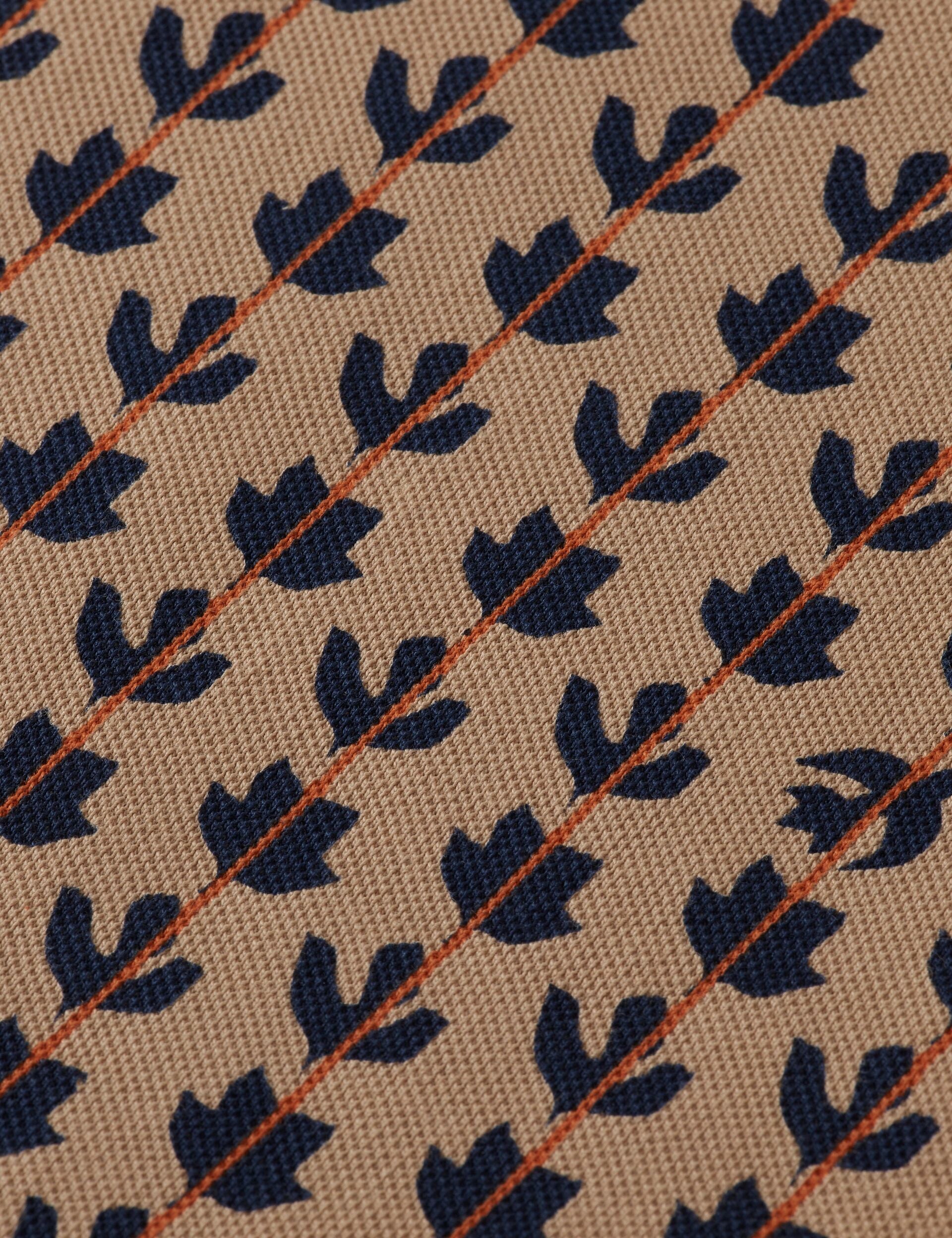 Micro allover print jersey regular fit polo