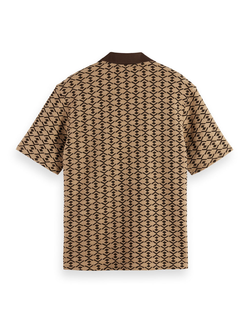 Towelling printed relaxed fit polo