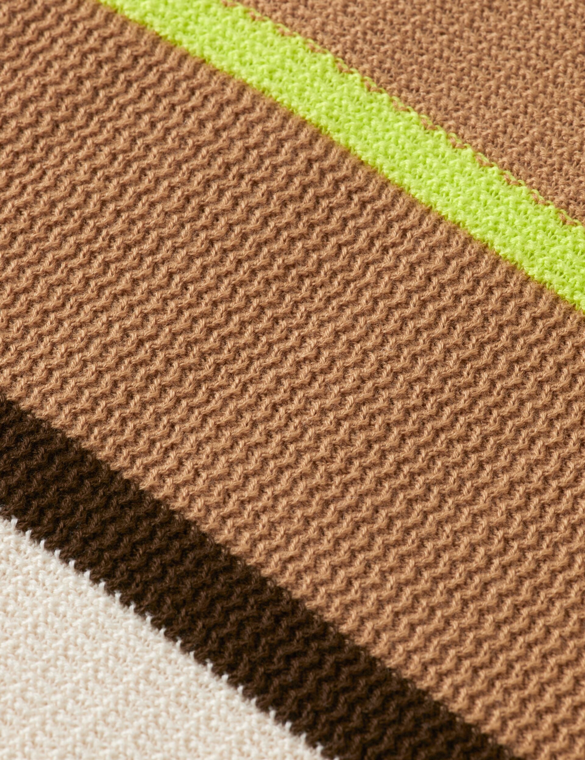 Knitted striped regular fit polo