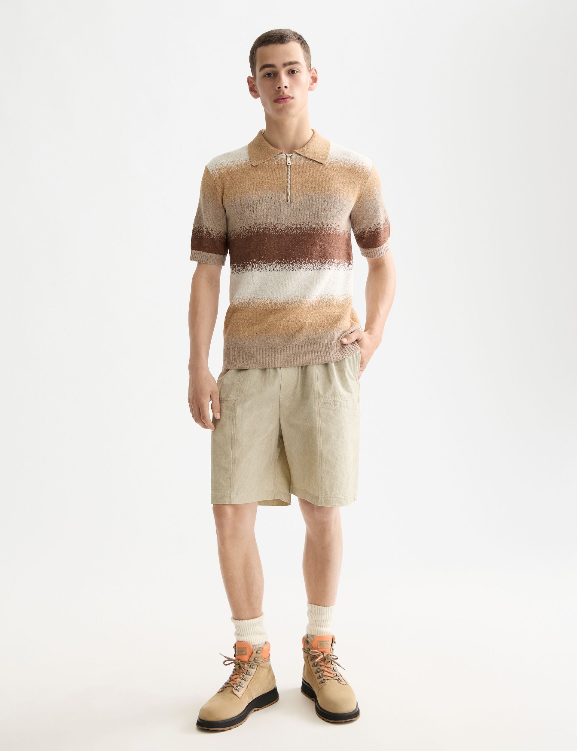 Knitted degrade polo
