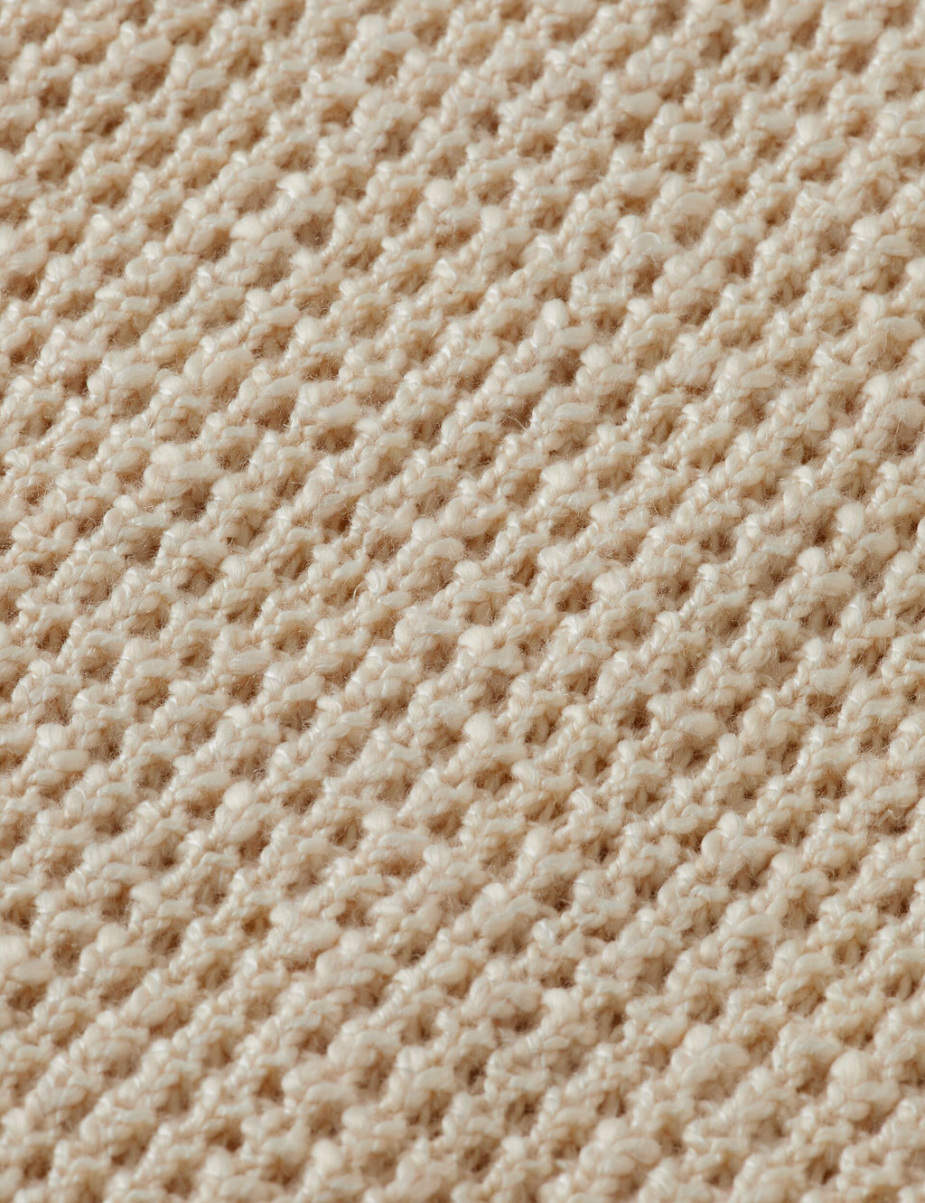 Waffle stitch dropped shoulder longsleeve polo