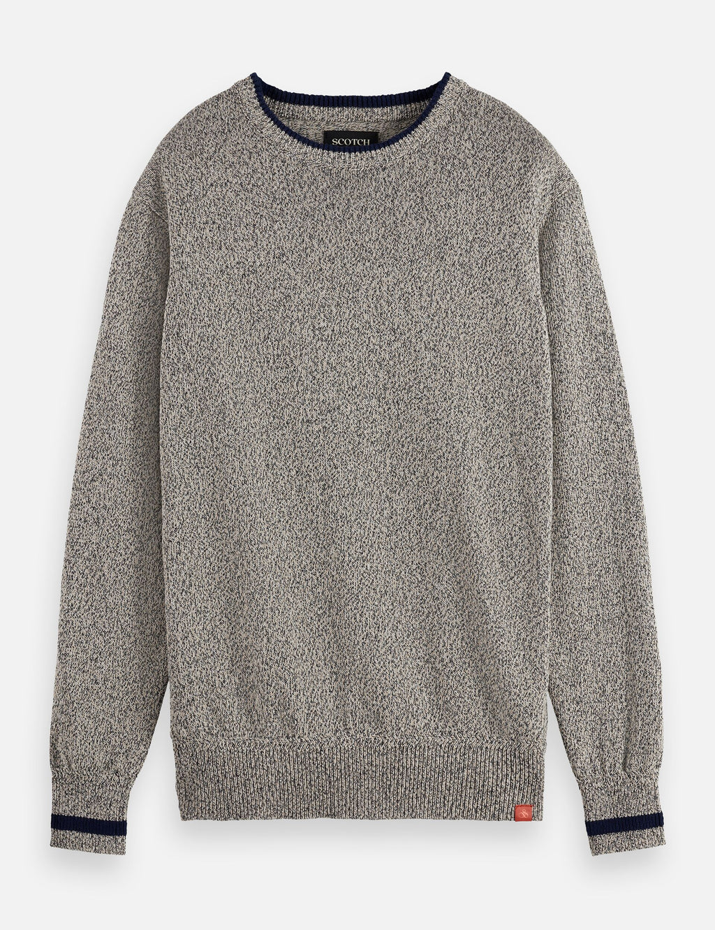 Melange regular fit crew neck