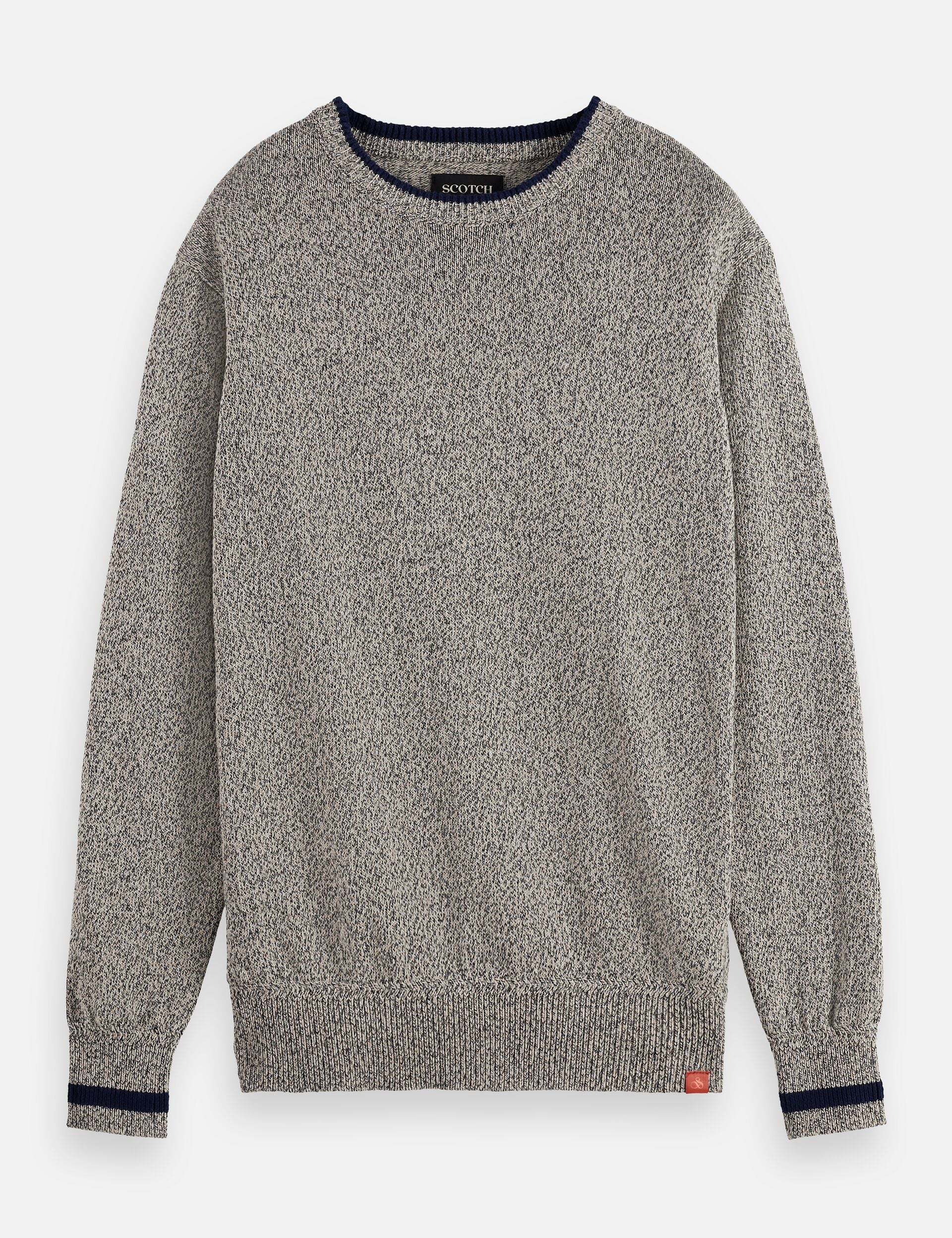 Melange regular fit crew neck