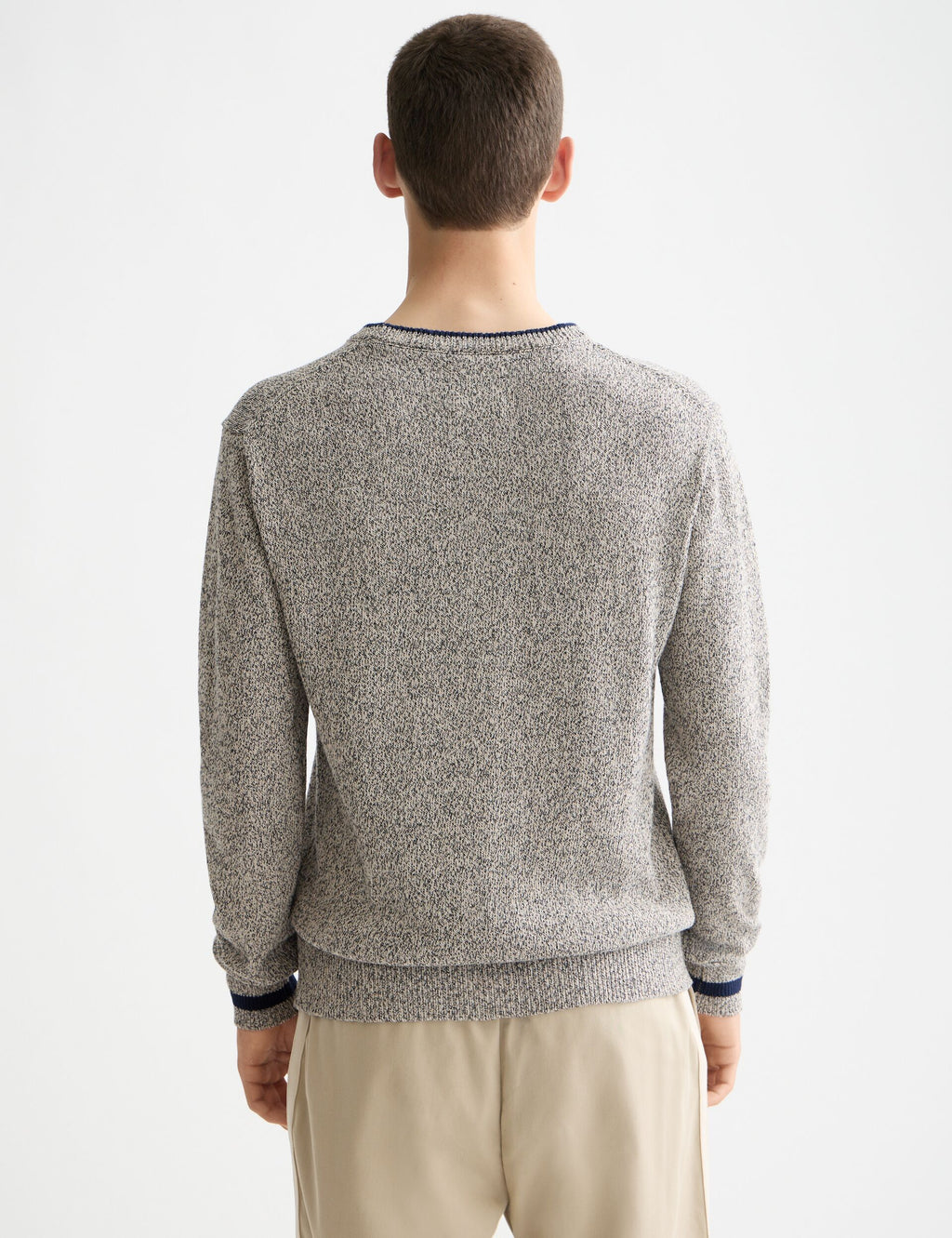 Melange regular fit crew neck