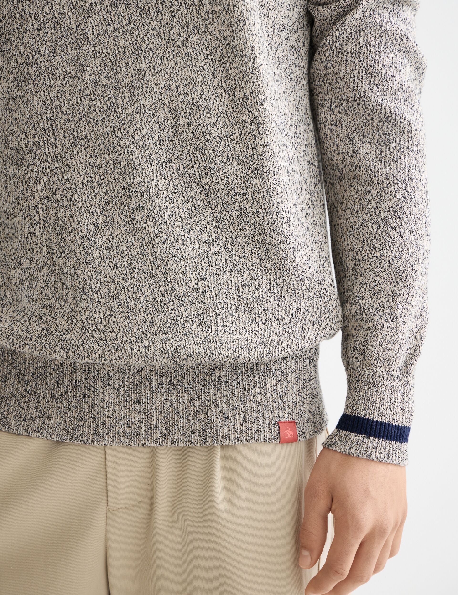 Melange regular fit crew neck