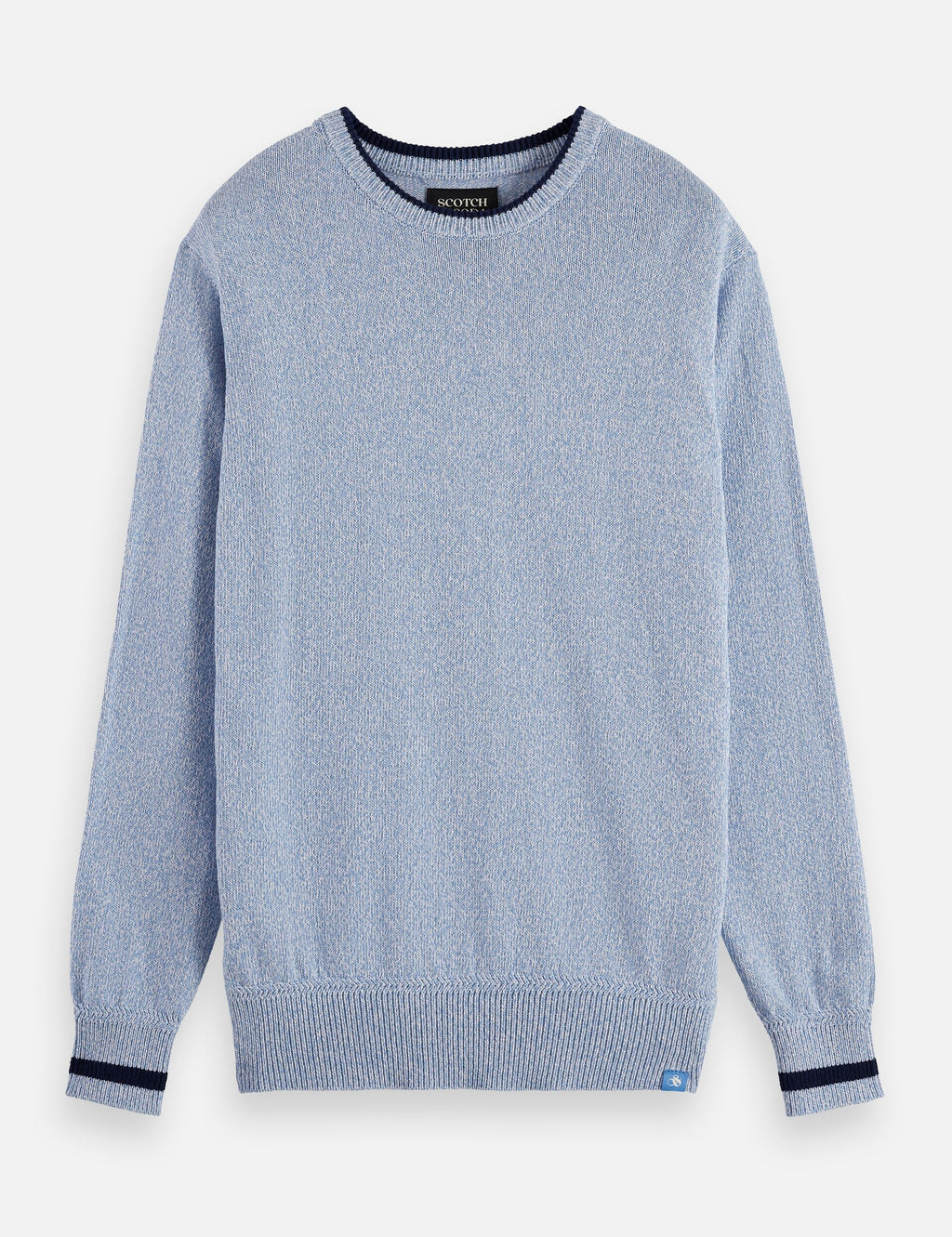 Melange regular fit crew neck