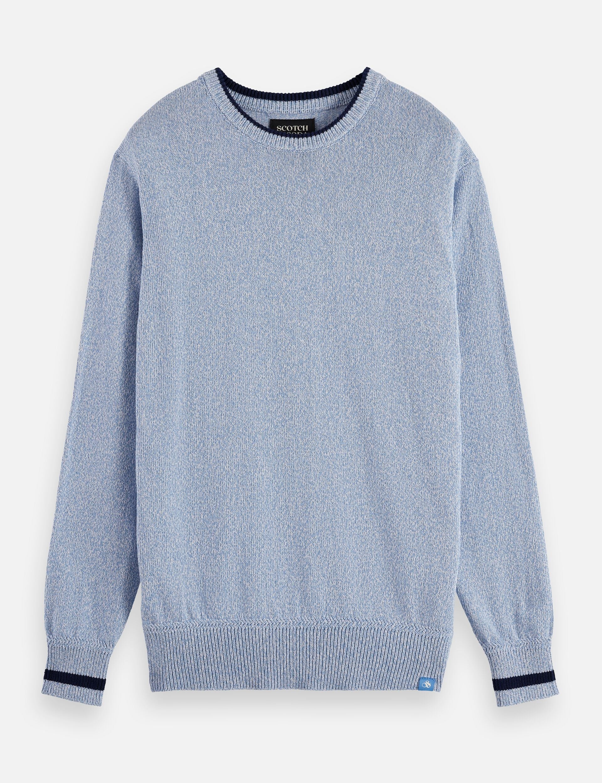 Melange regular fit crew neck