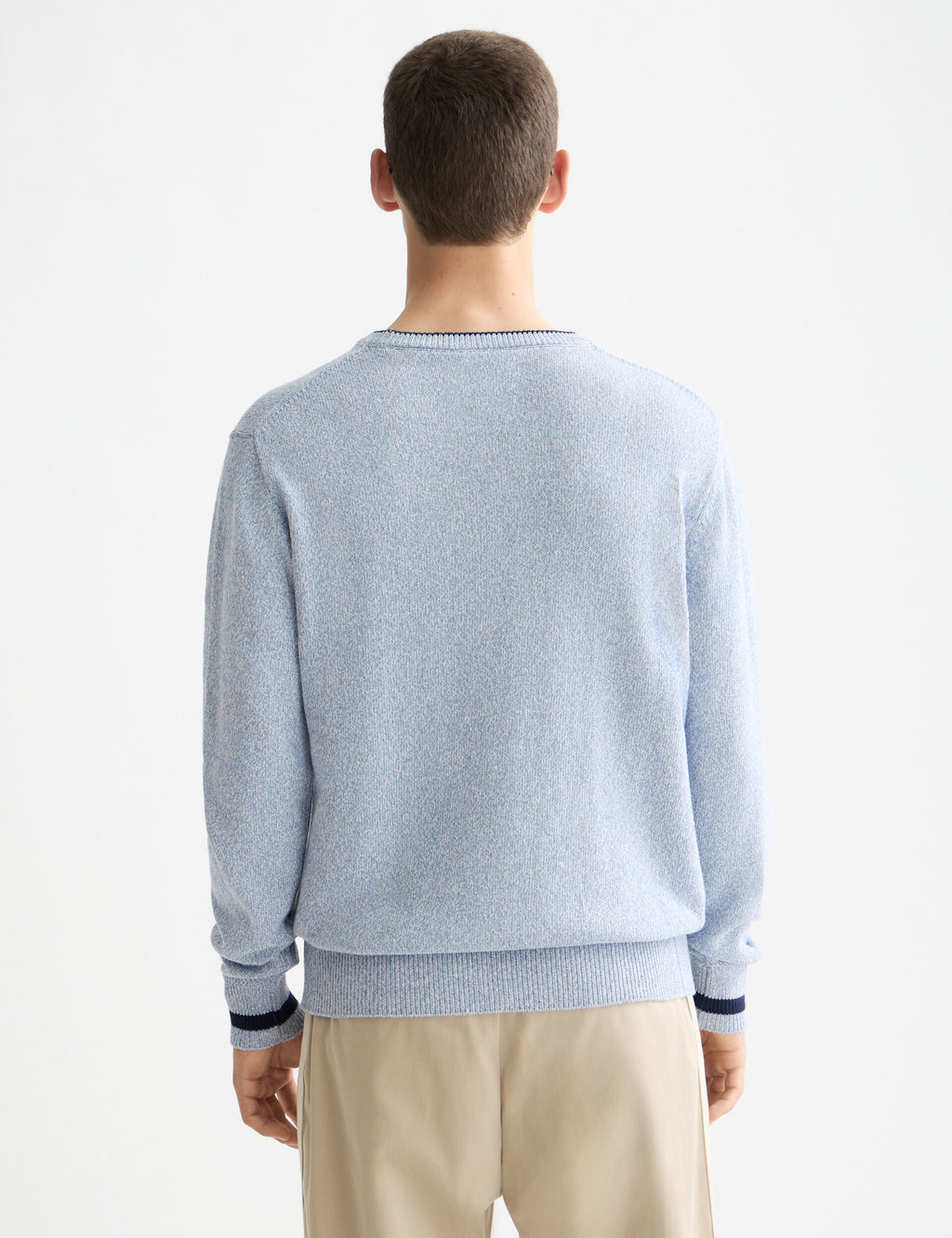 Melange regular fit crew neck