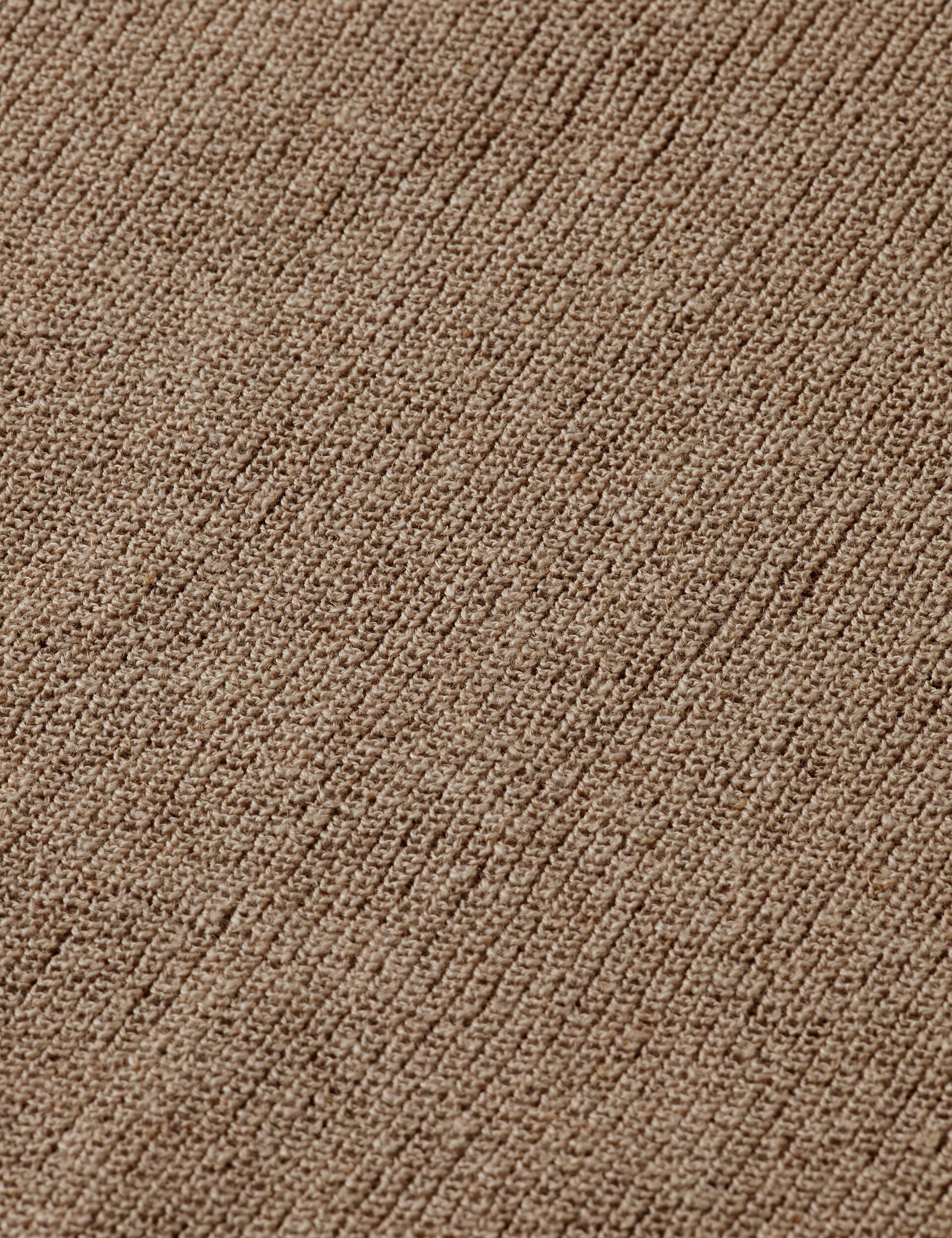 Linen blend crew neck