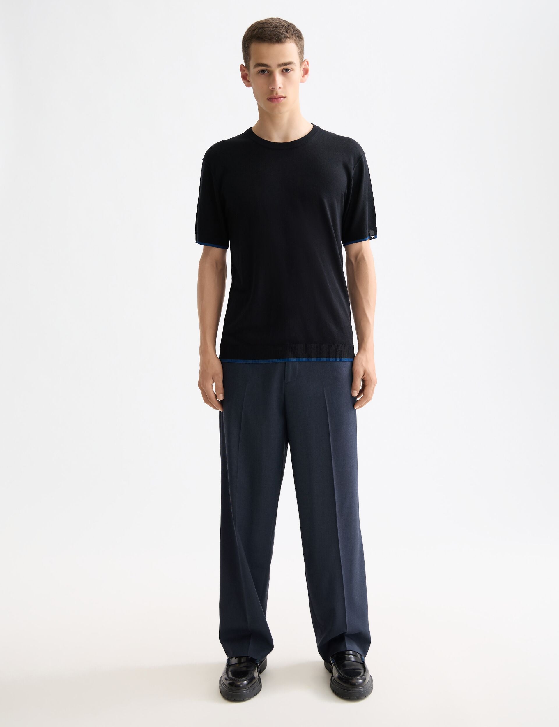 Knitted relaxed fit T-shirt