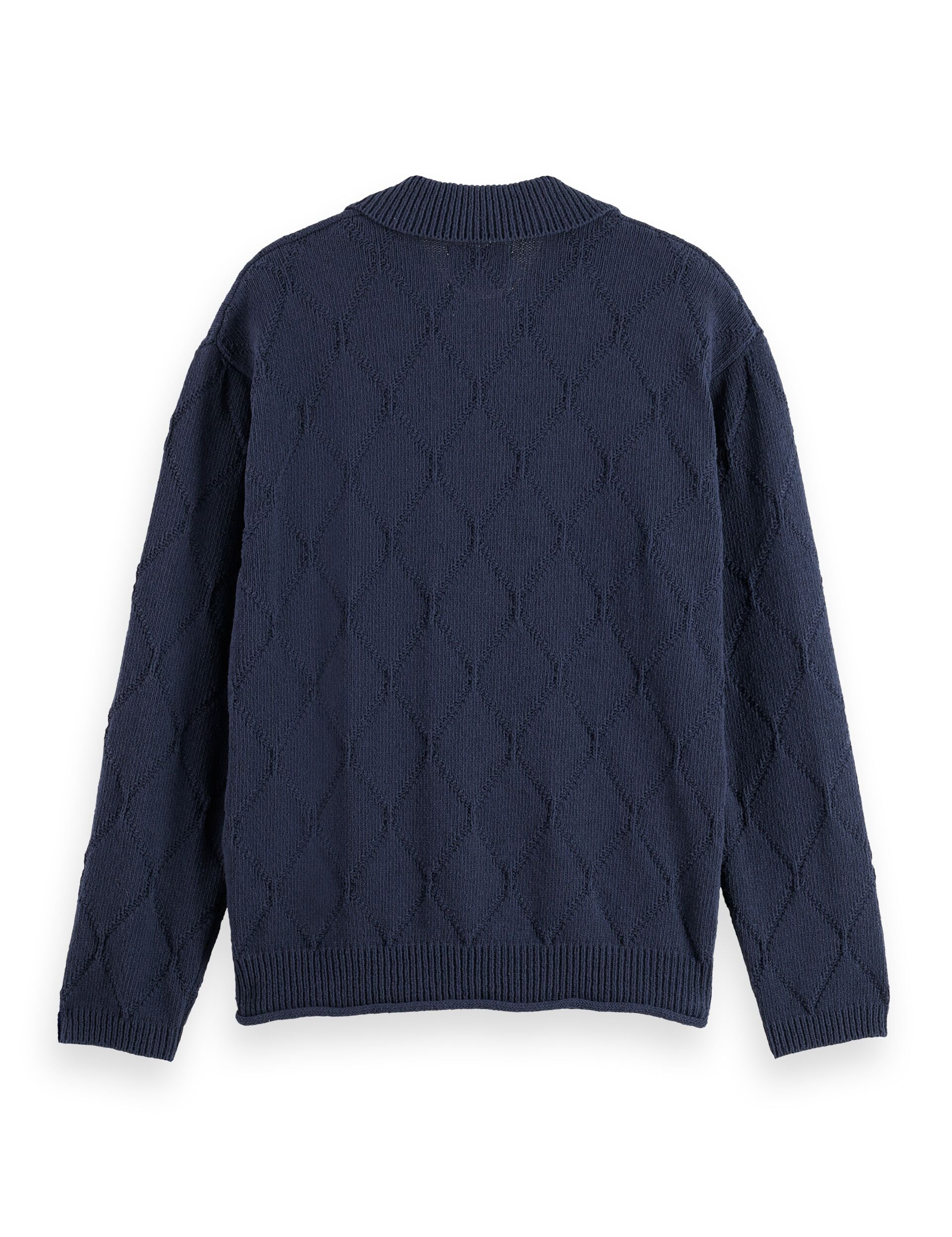 Open work long sleeve shirt