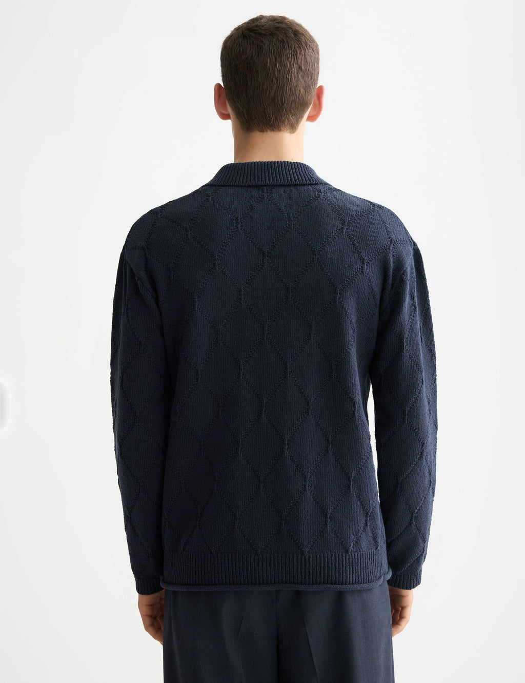 Open work long sleeve shirt