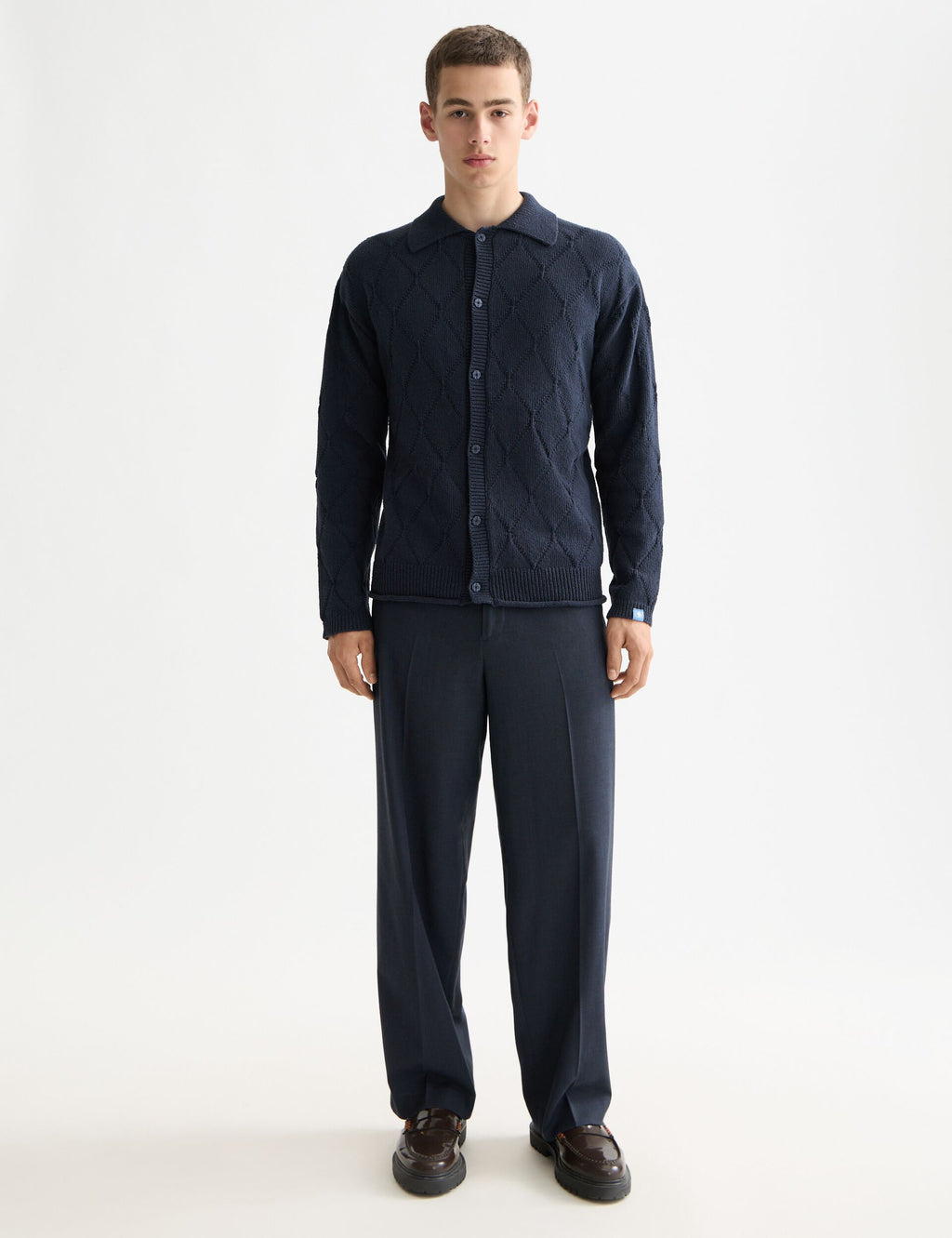 Open work long sleeve shirt