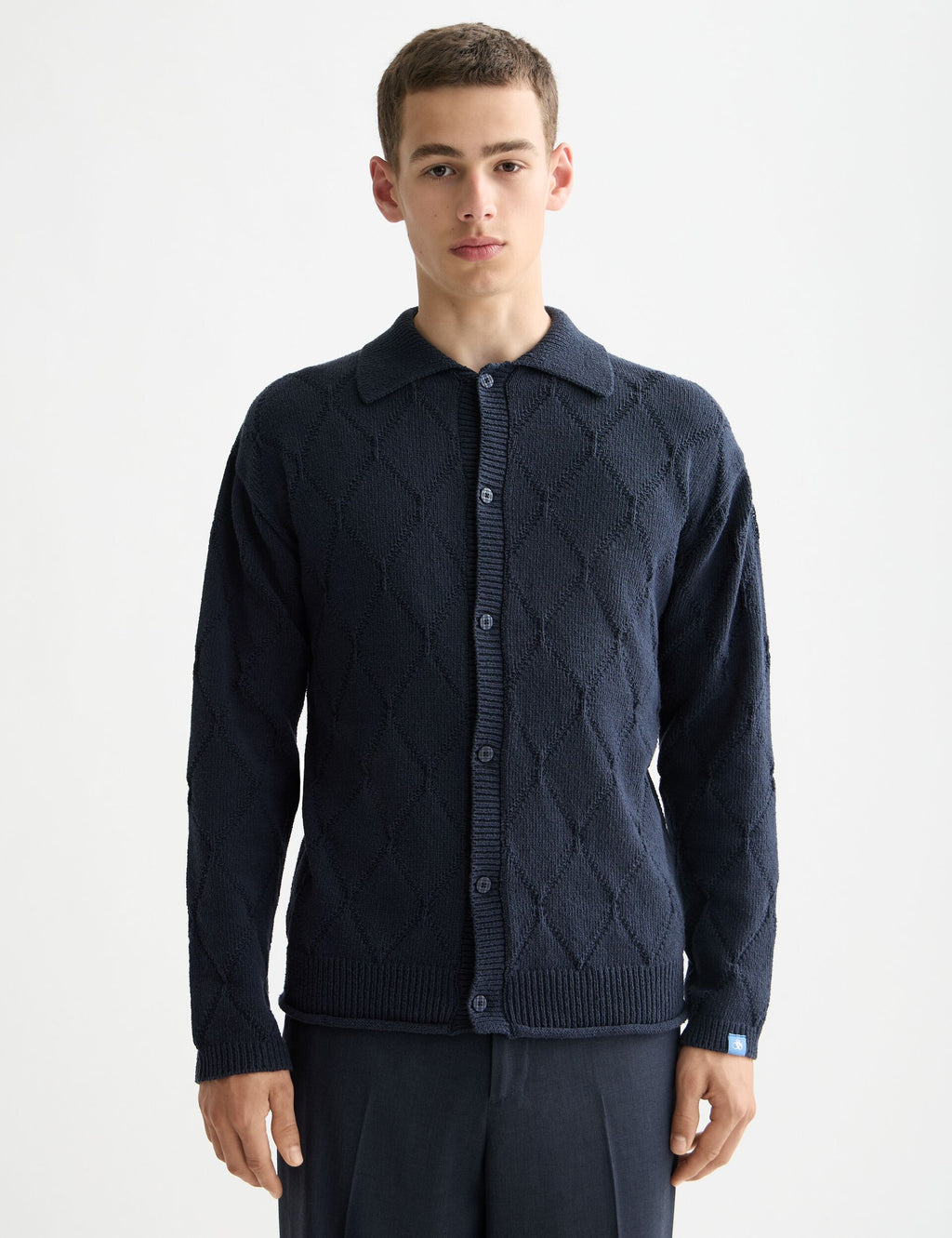Open work long sleeve shirt