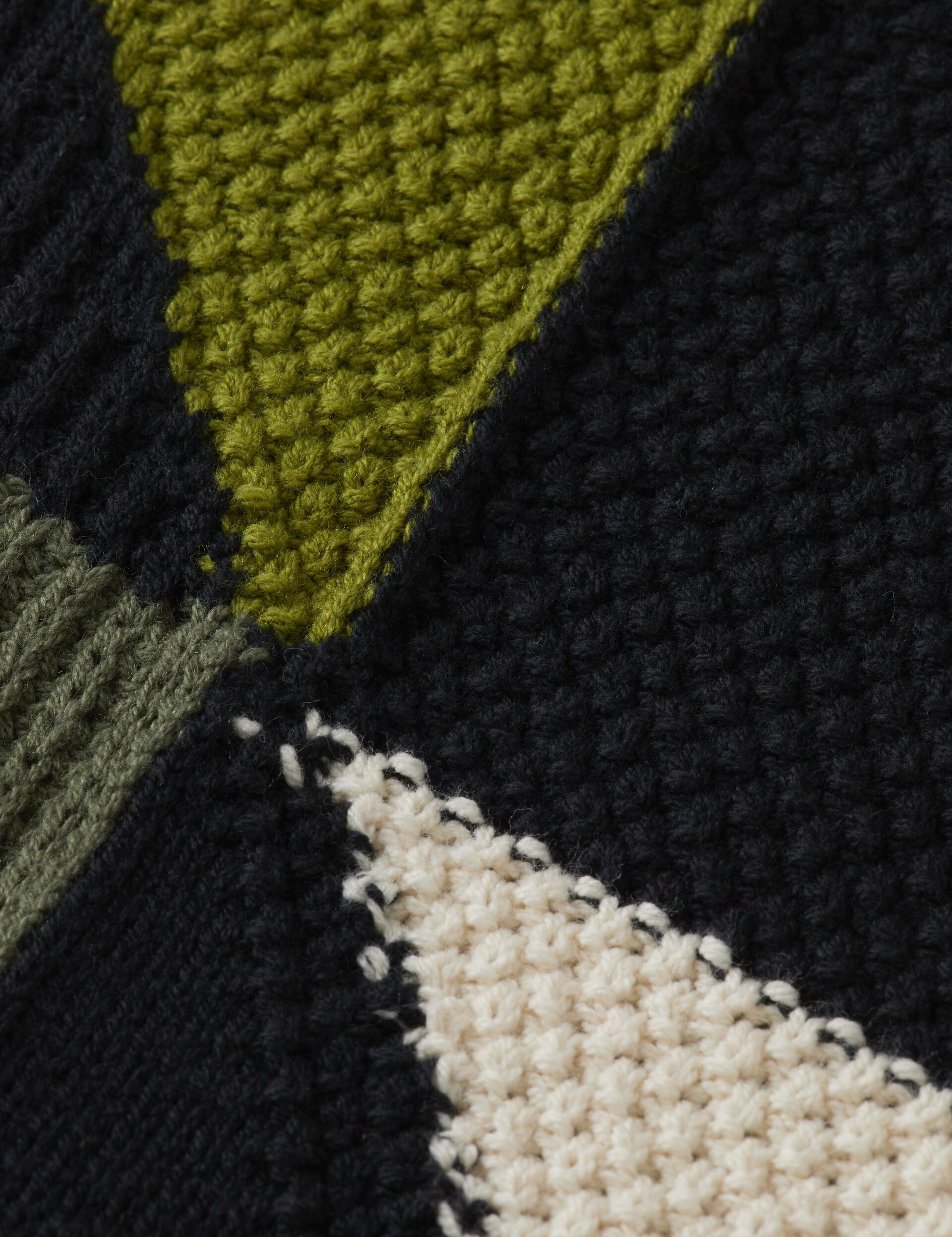 Patch work long sleeve polo