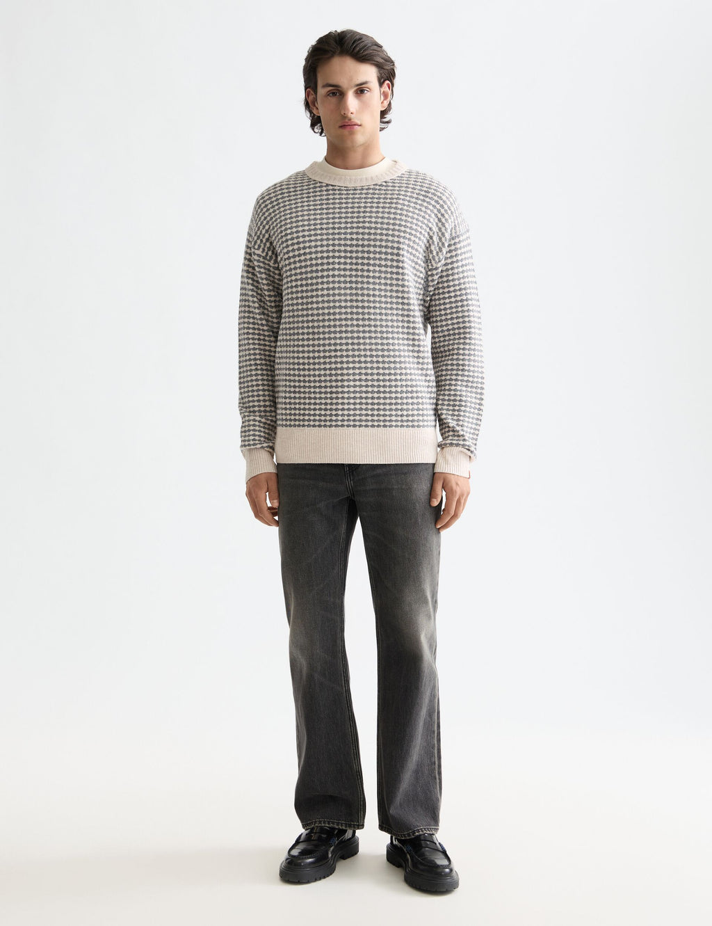 Chenille dropped shoulder pullover