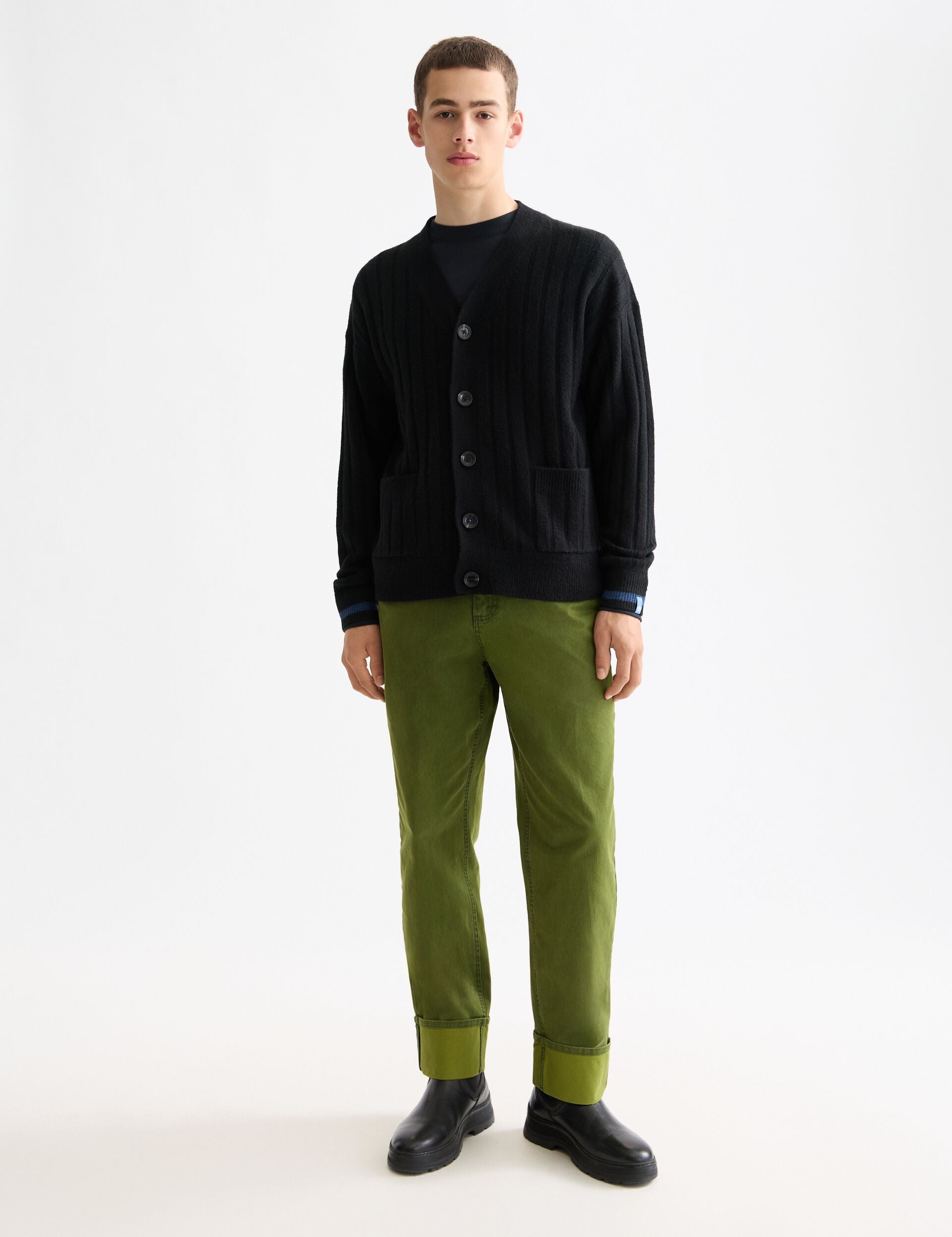 Soft knit dropped shoulder cardigan