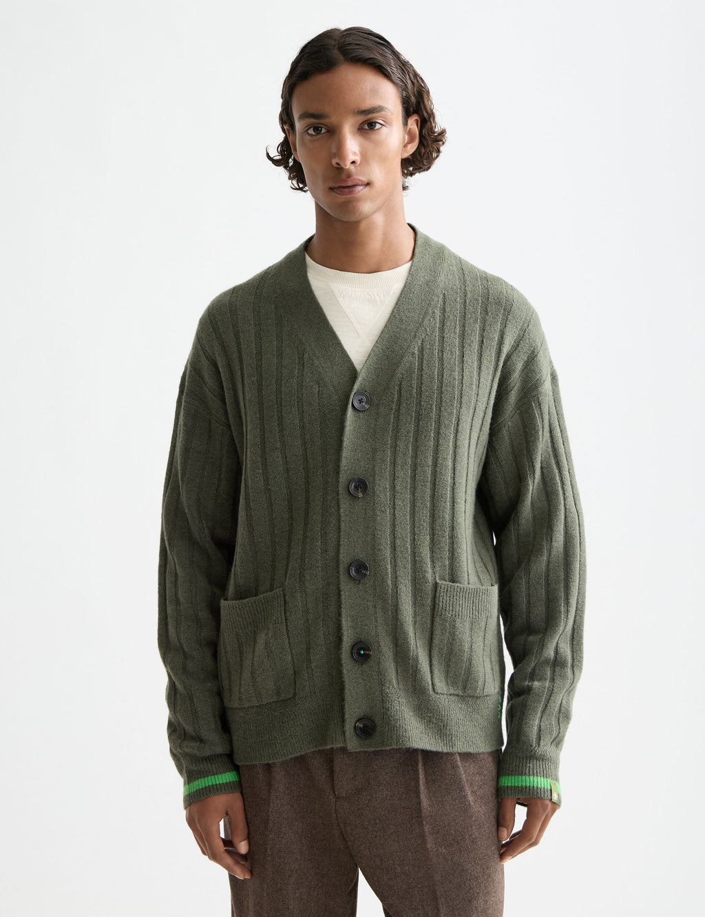 Soft knit dropped shoulder cardigan