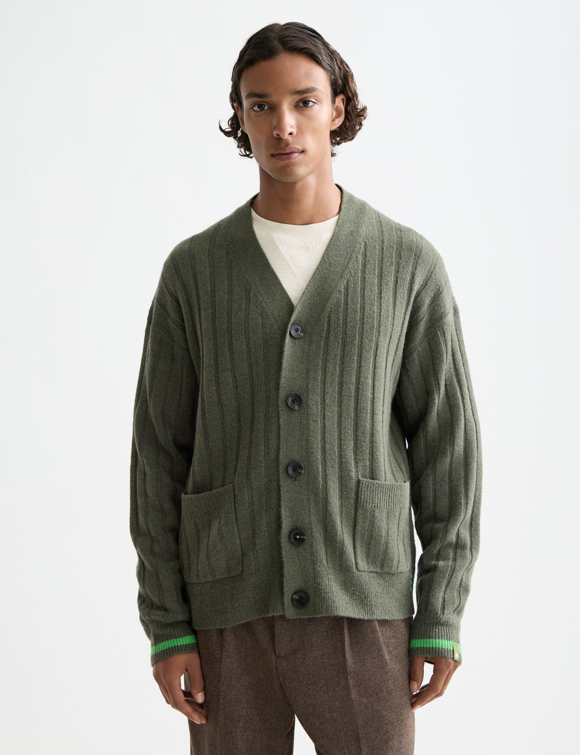 Soft knit dropped shoulder cardigan