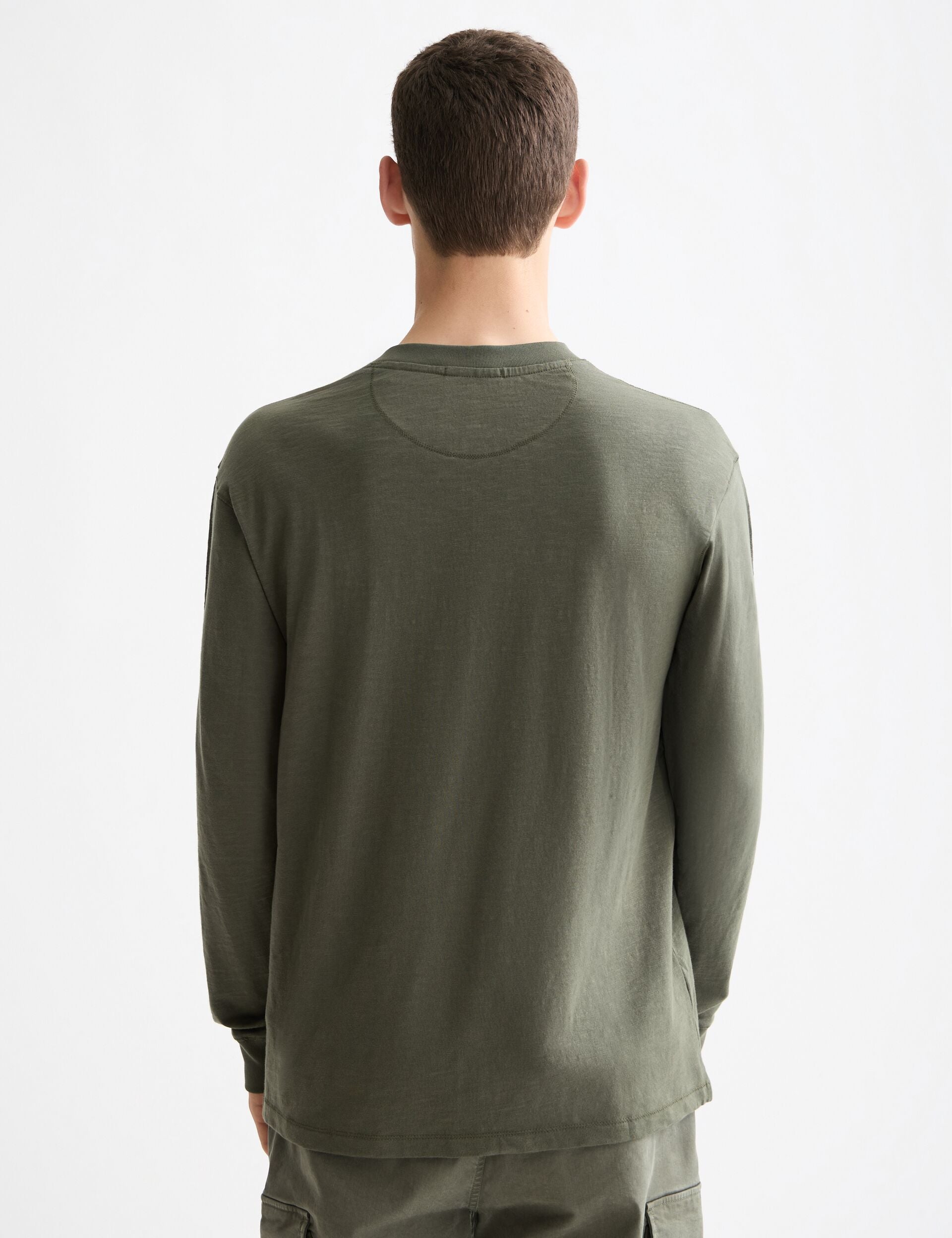 Long Sleeve Slub Henley T-Shirt