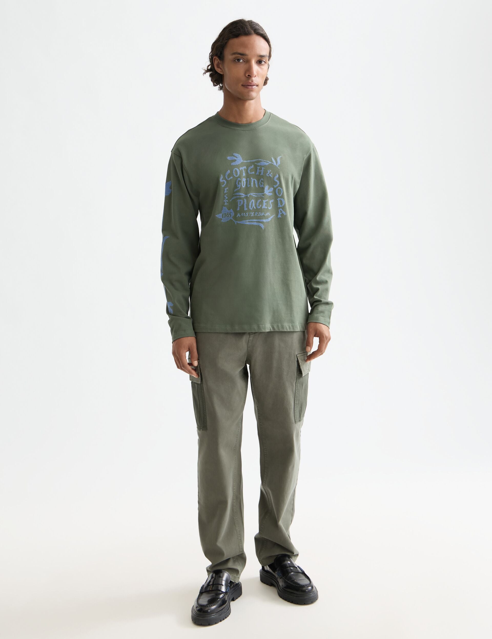 Relaxed Fit Artwork Long Sleeve T-Shirt