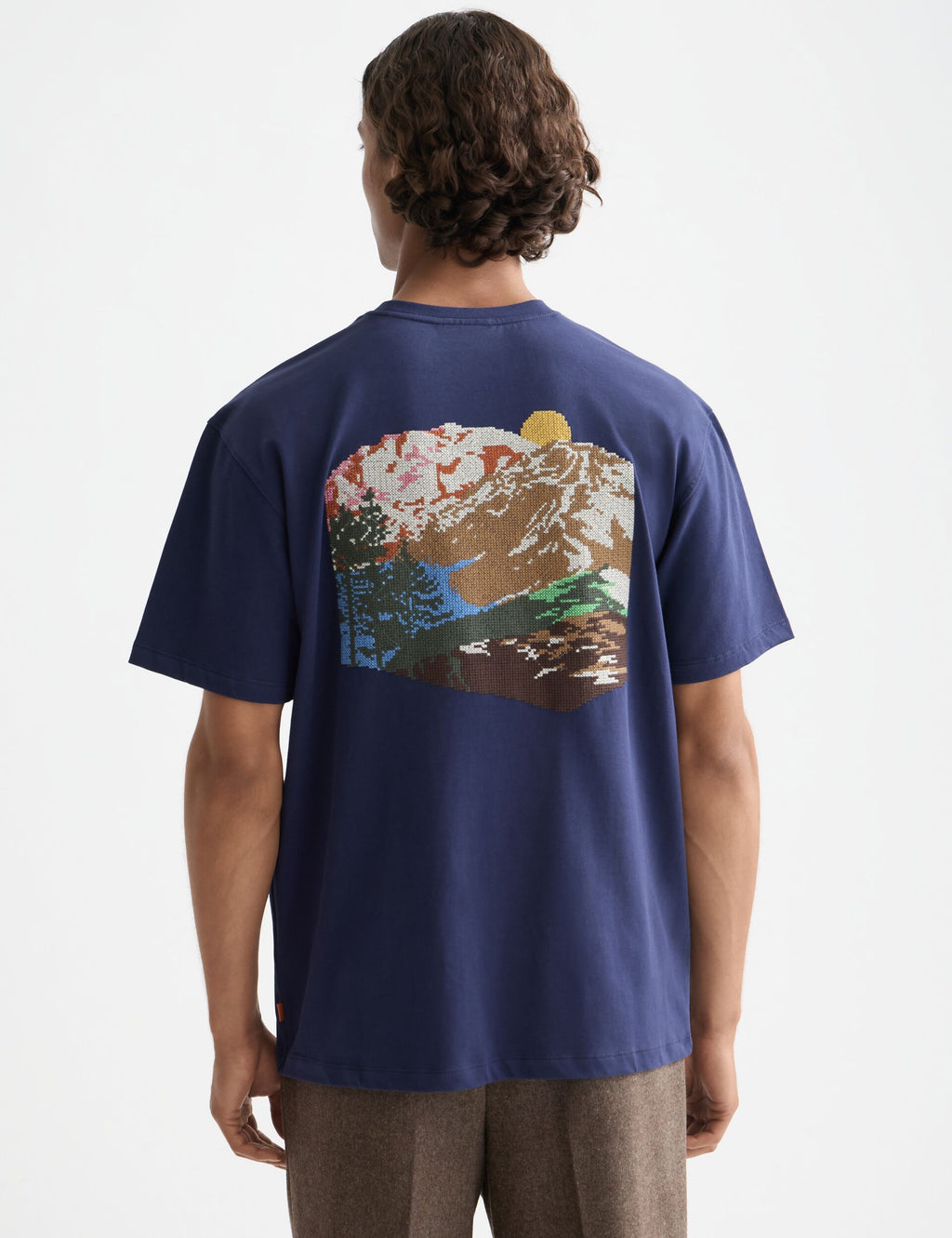 Relaxed Fit Cross-stitch Artwork T-shirt