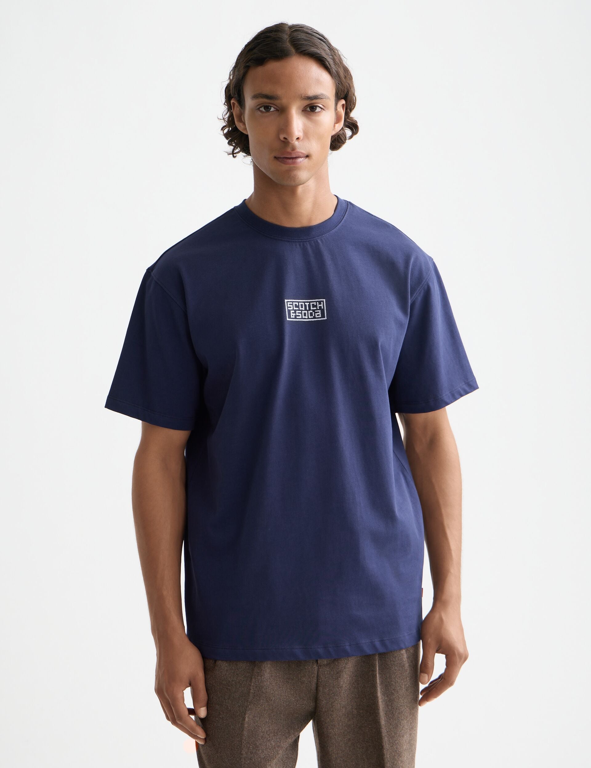 Relaxed Fit Cross-stitch Artwork T-shirt