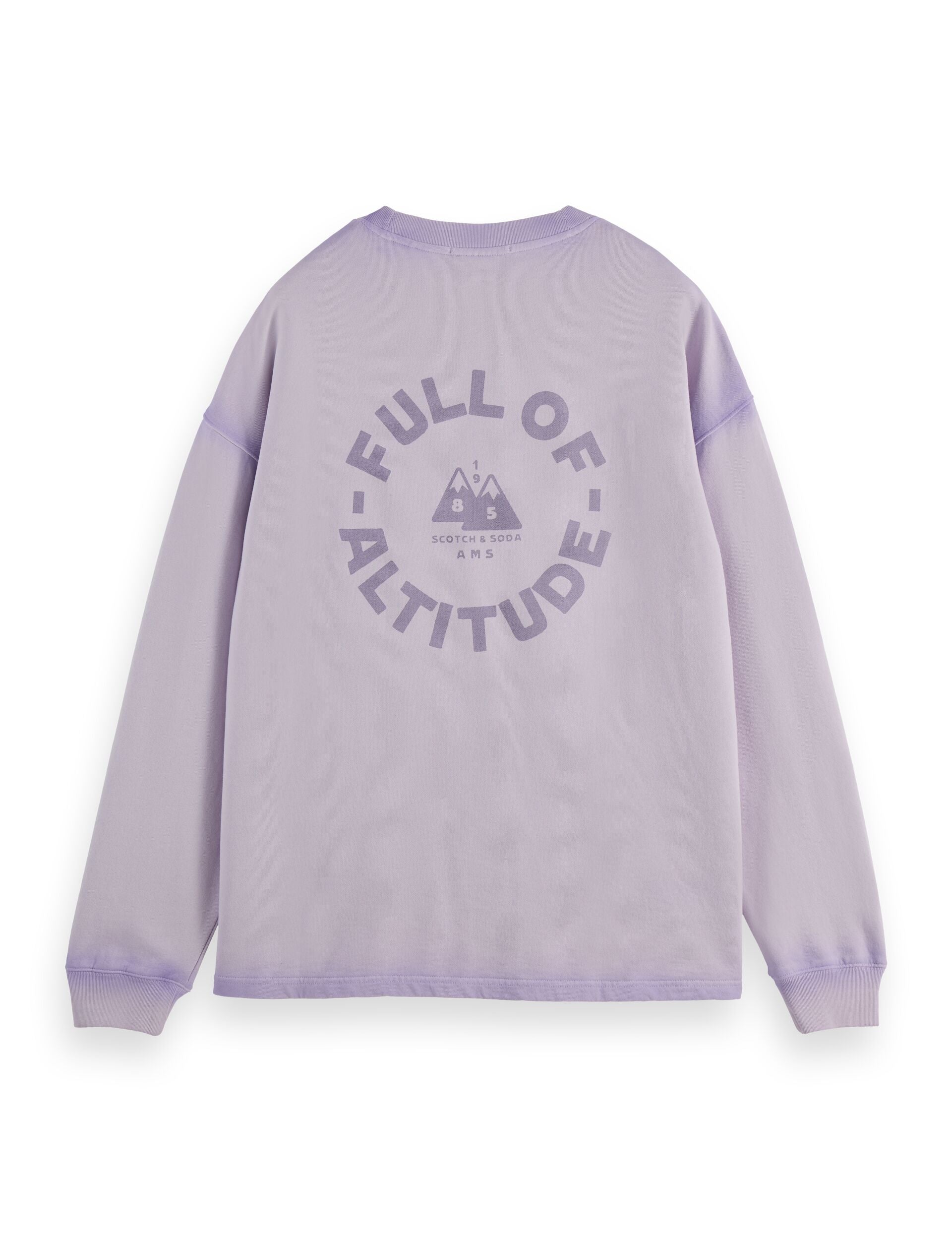 Relaxed fit garment-dyed artwork sweatshirt