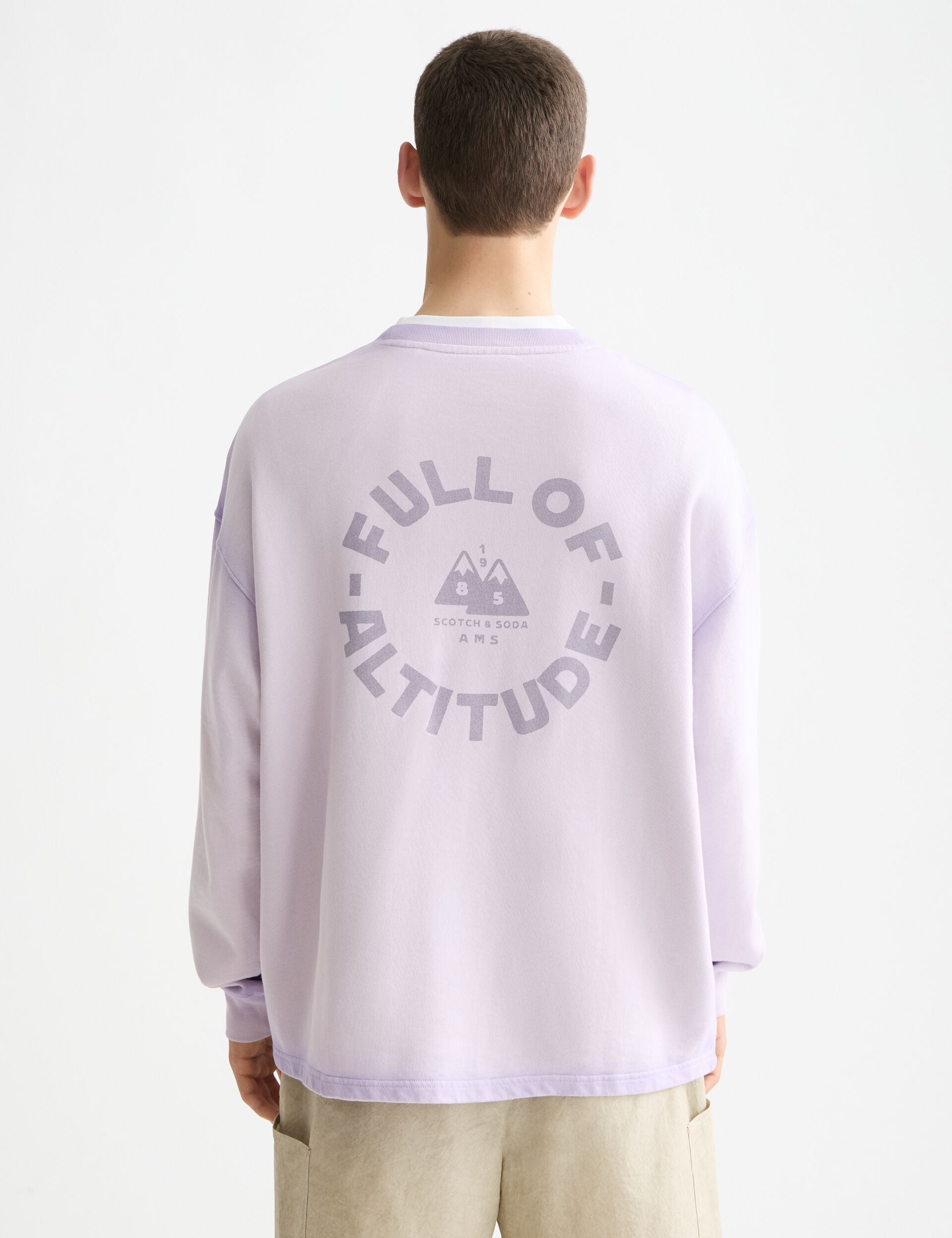Relaxed fit garment-dyed artwork sweatshirt