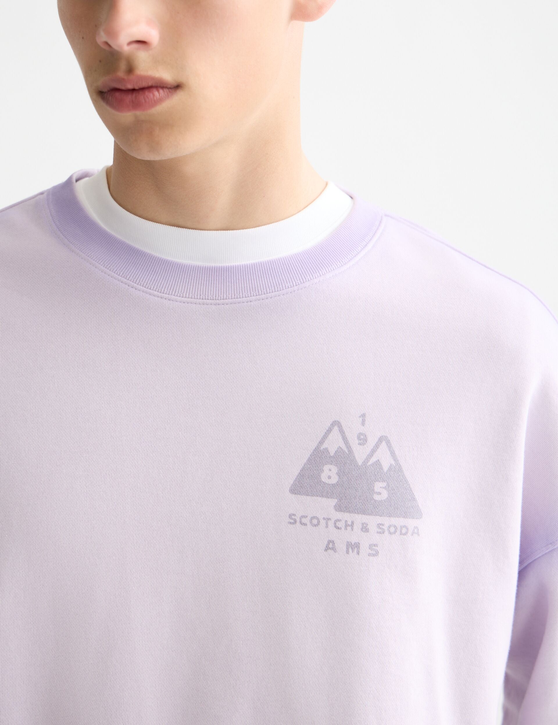 Relaxed fit garment-dyed artwork sweatshirt