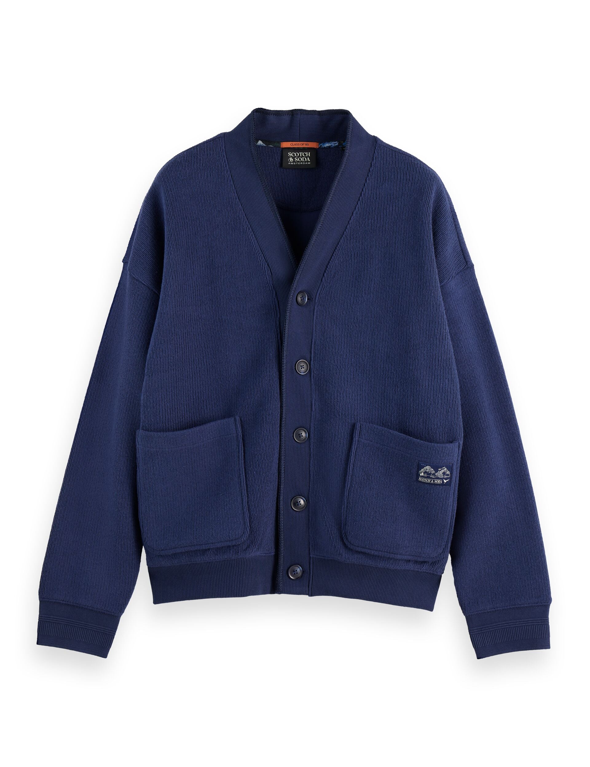 Loose Fit Button Down Sweatshirt