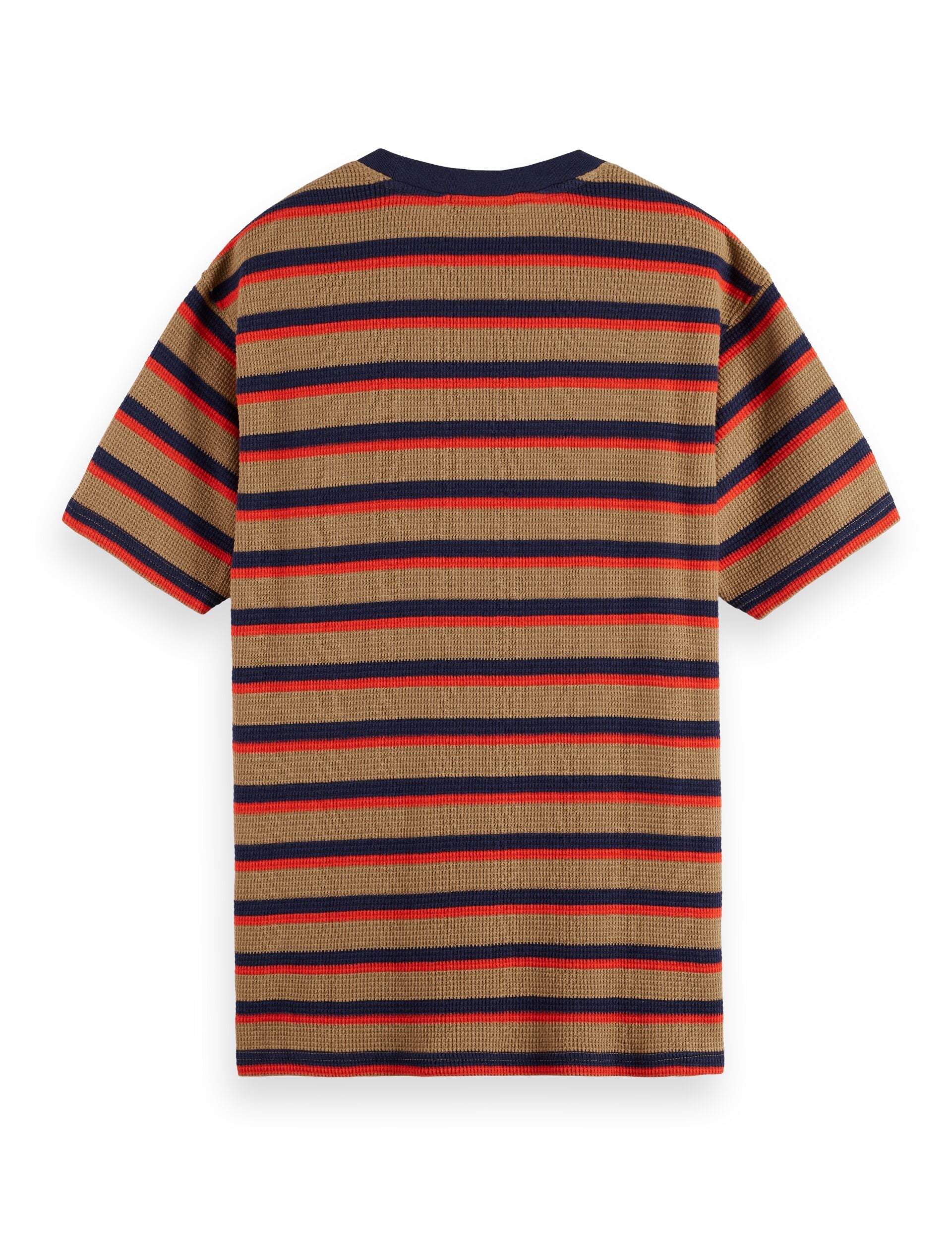 Relaxed Fit Chunky Waffle Stripe T-shirt