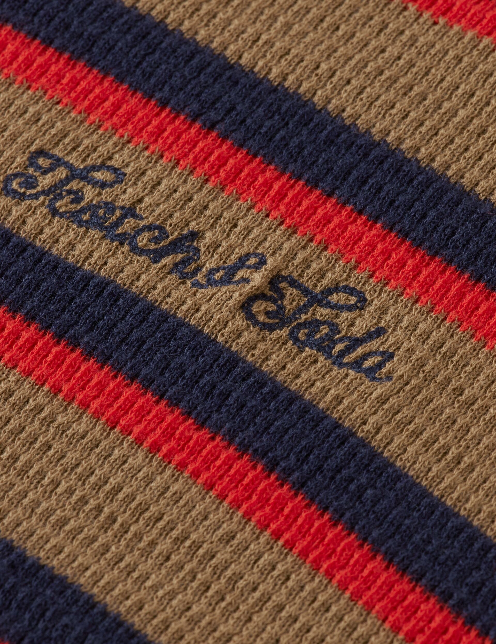 Relaxed Fit Chunky Waffle Stripe T-shirt