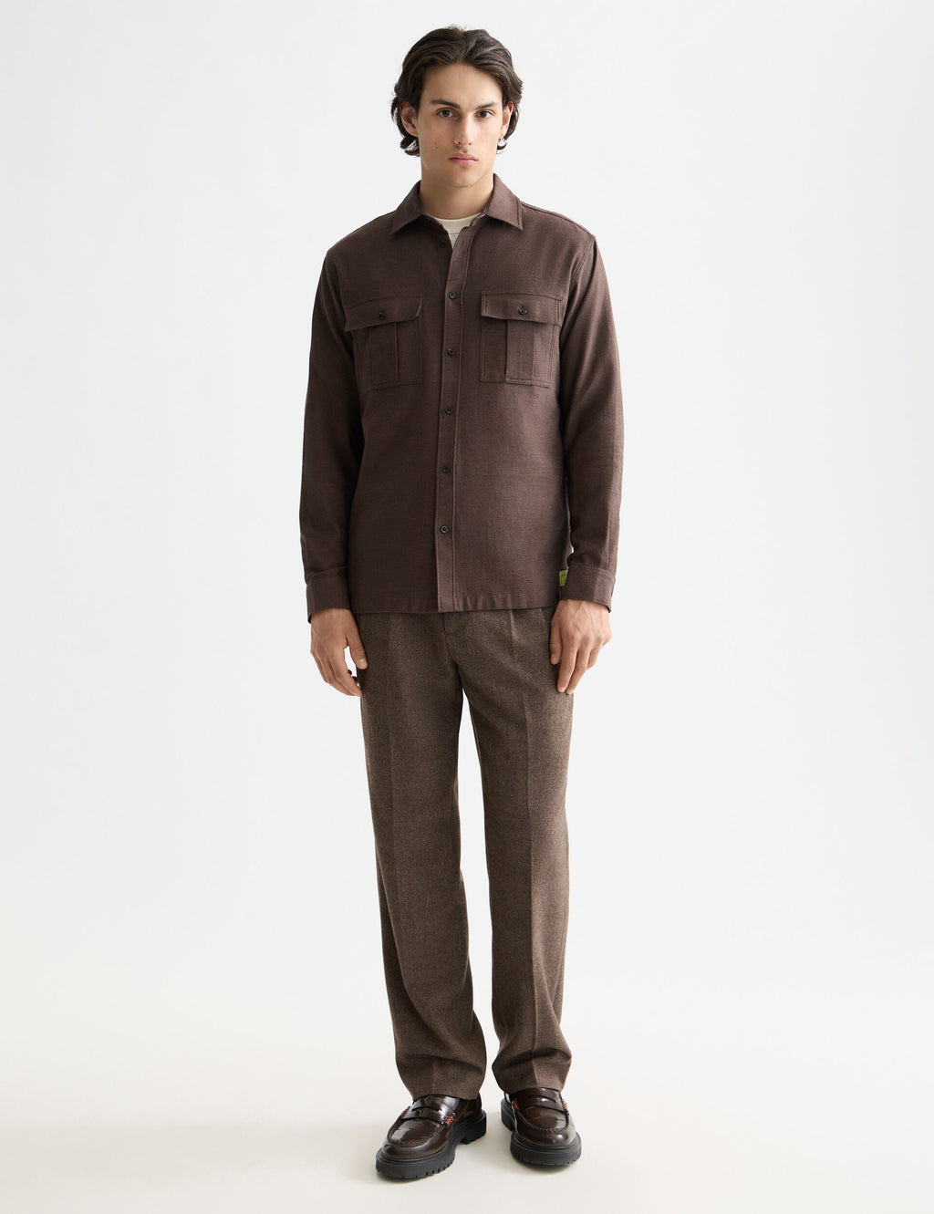 Melange relaxed-fit shirt