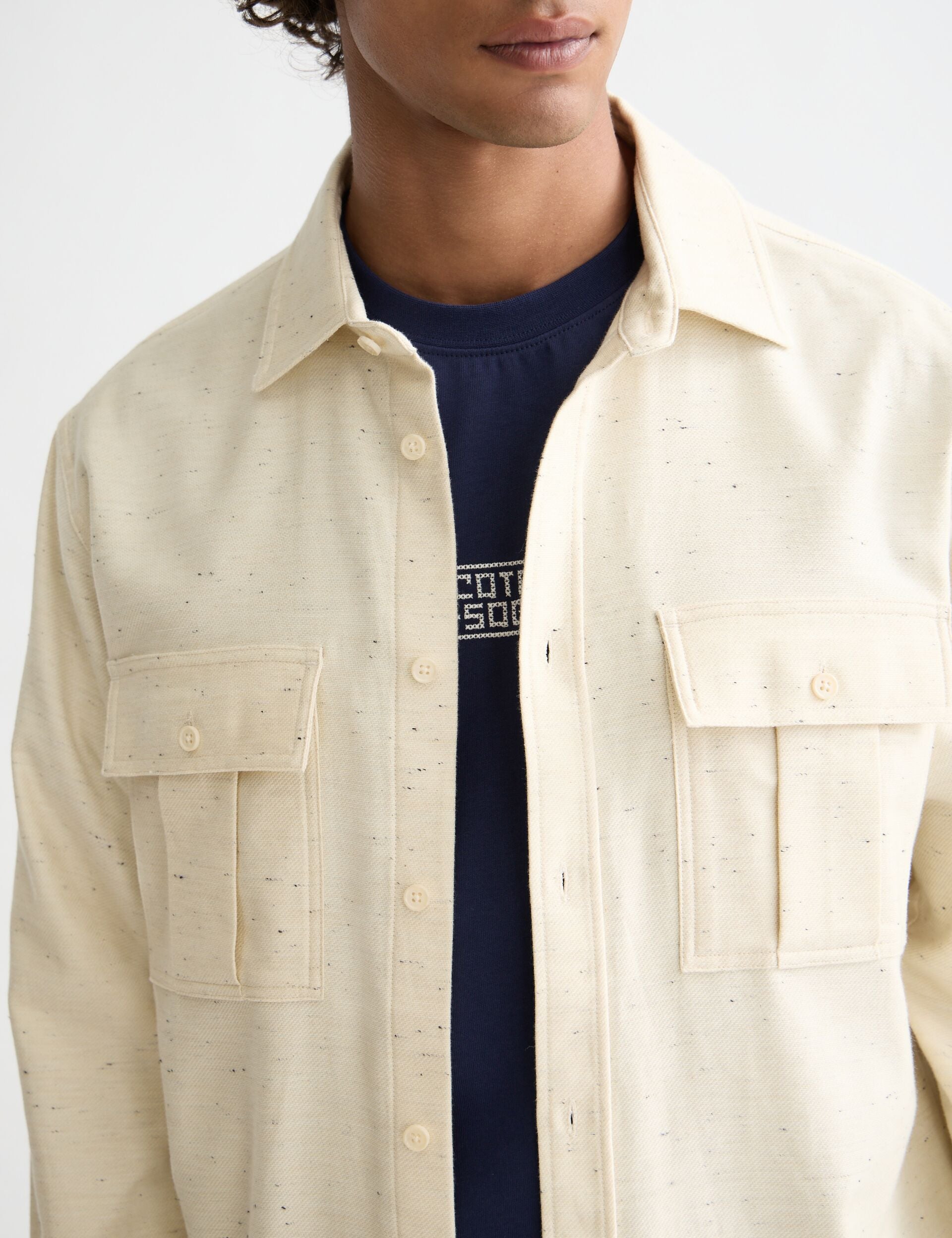 Melange relaxed-fit shirt