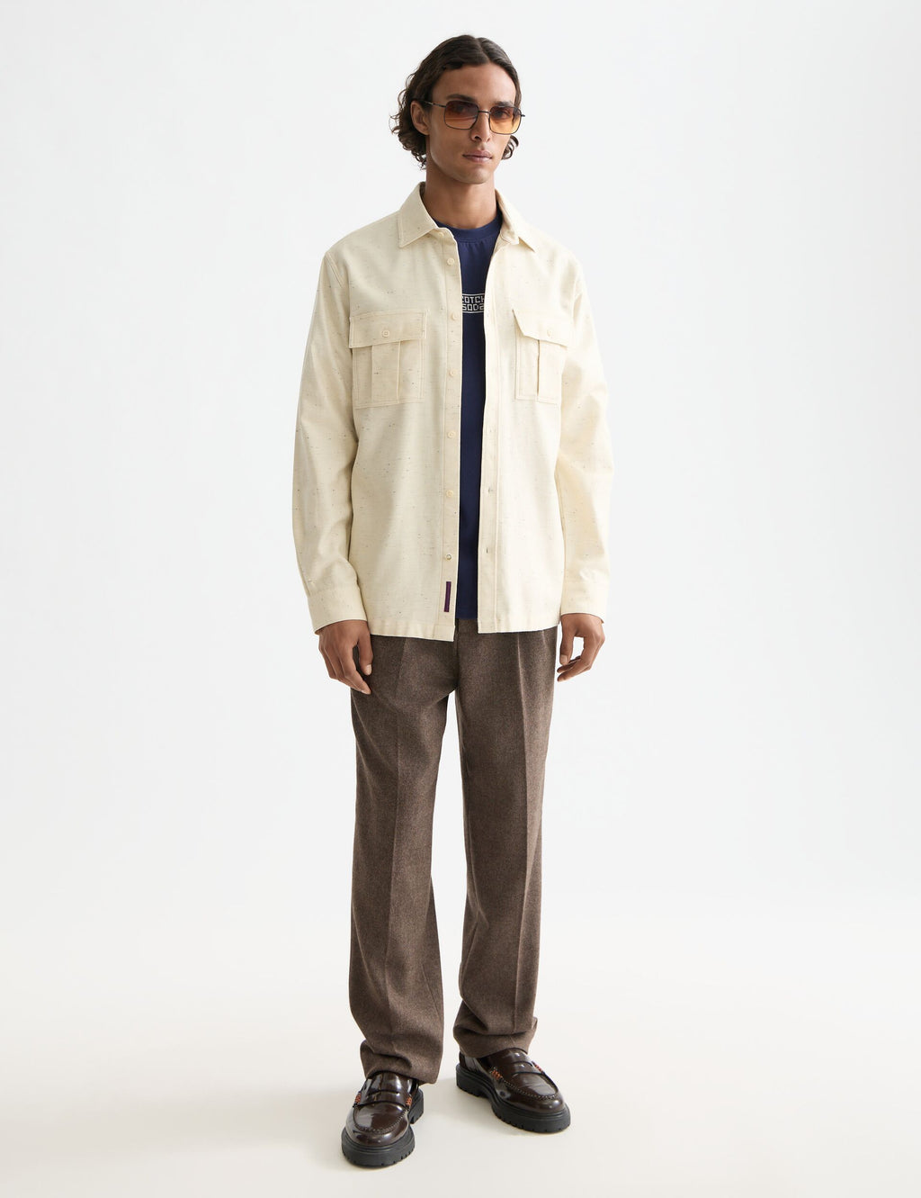 Melange relaxed-fit shirt