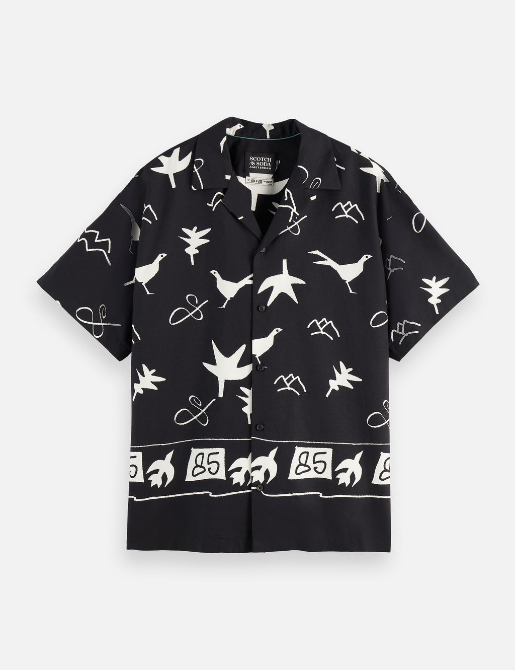 Placed print short-sleeved shirt