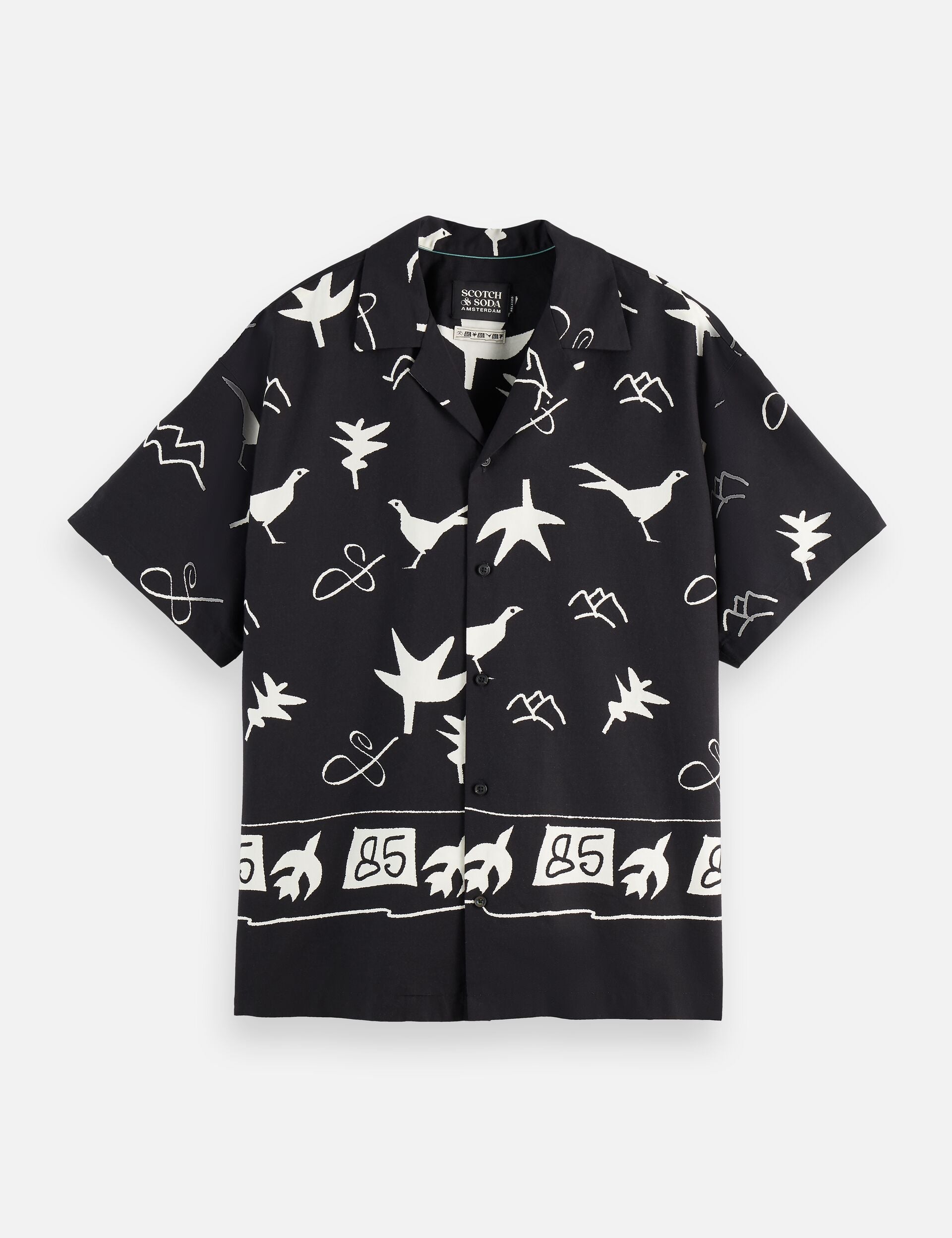 Placed print short-sleeved shirt
