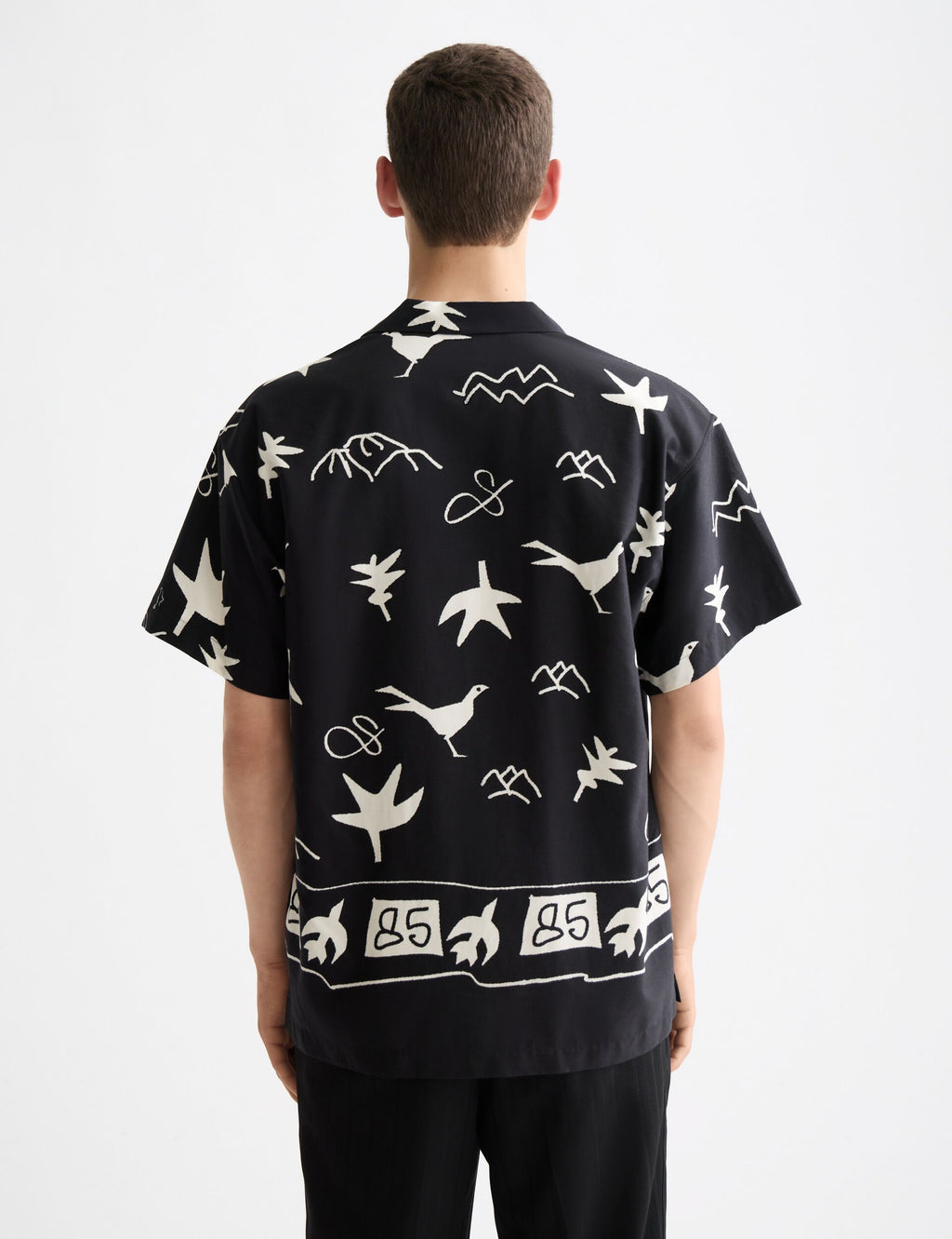 Placed print short-sleeved shirt