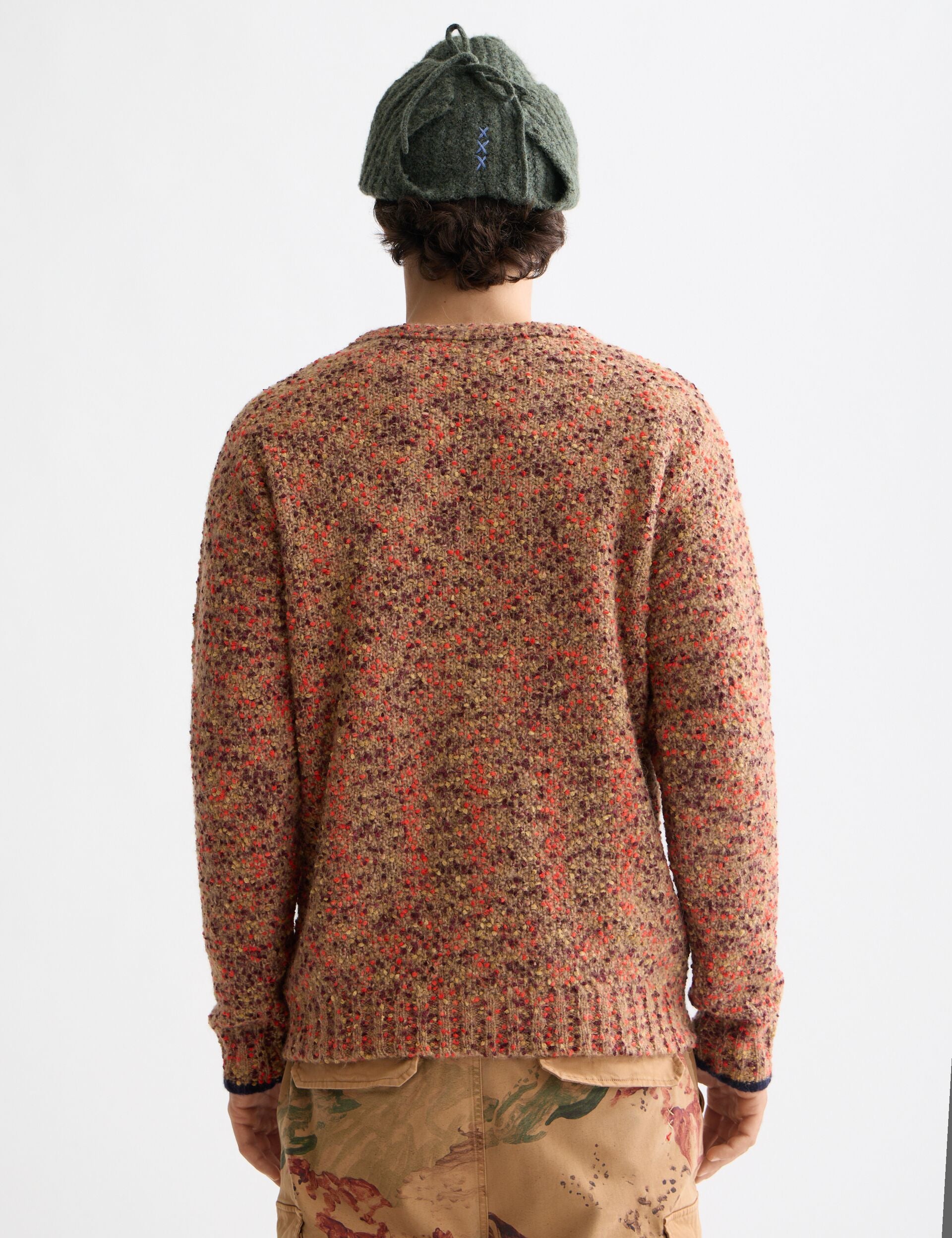 Chunky Slub Dropped Shoulder Pullover