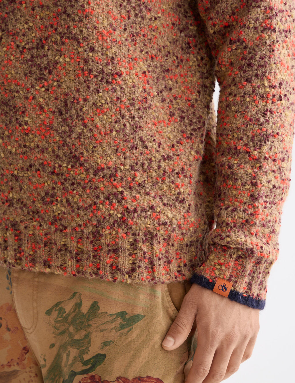 Chunky Slub Dropped Shoulder Pullover