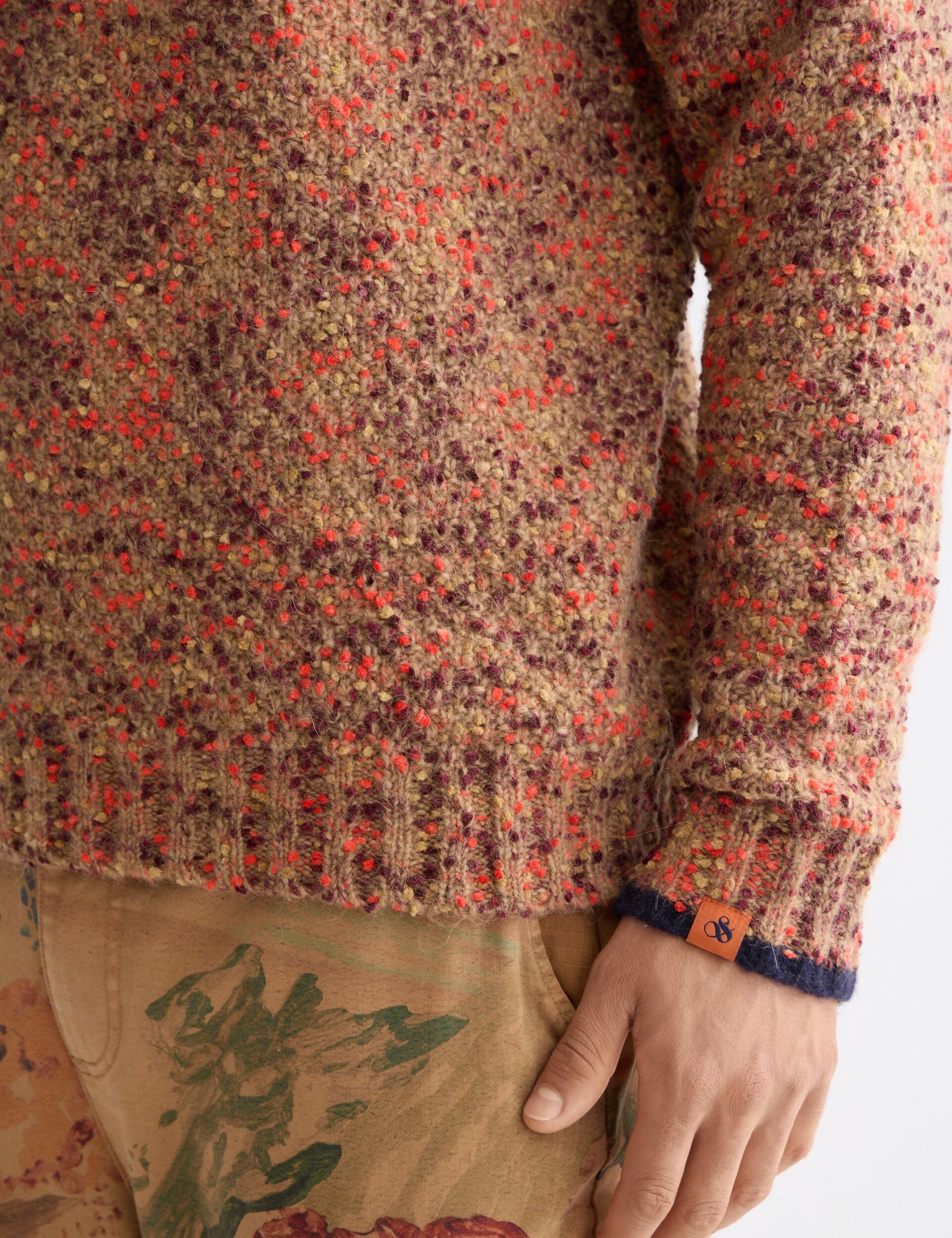 Chunky Slub Dropped Shoulder Pullover