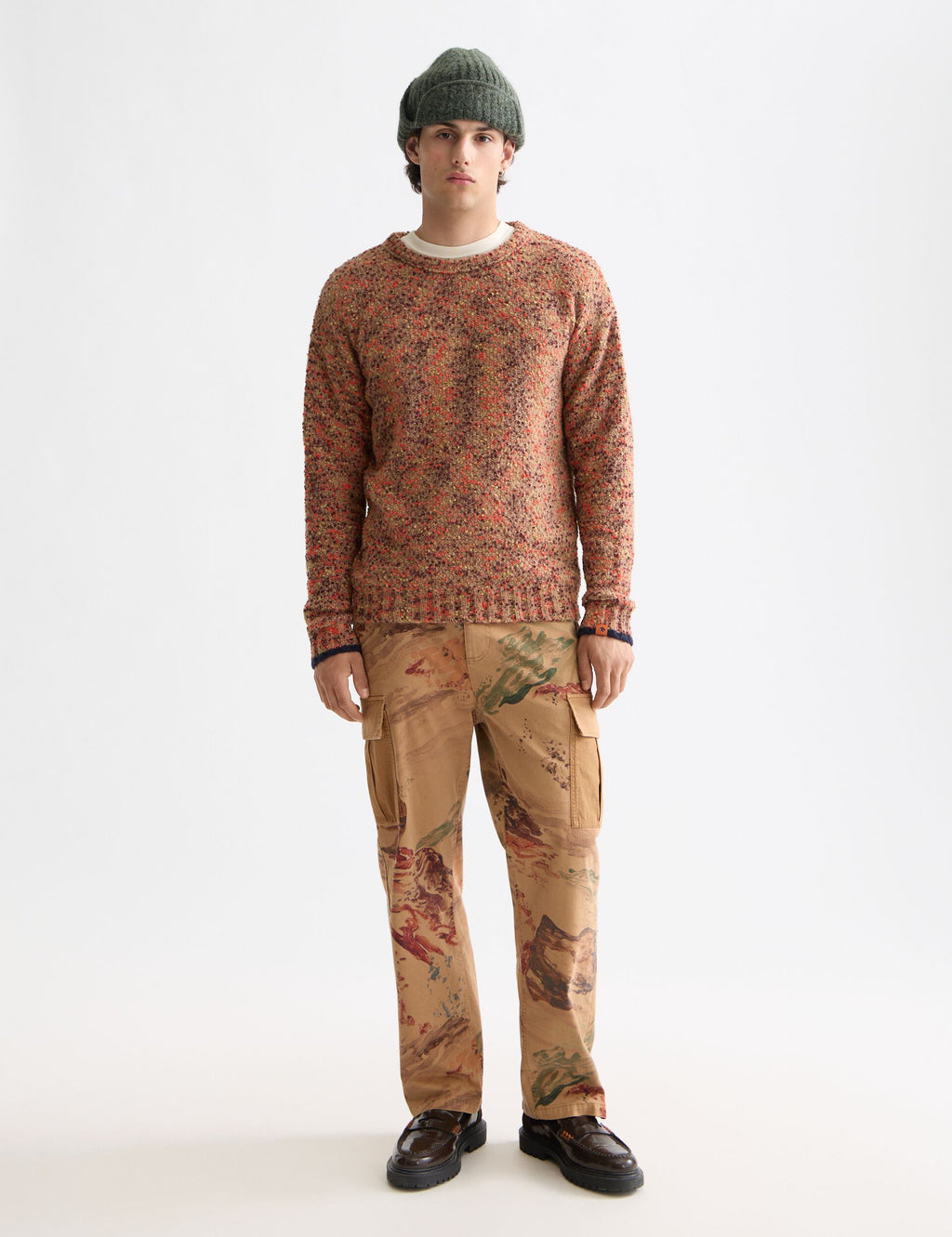 Chunky Slub Dropped Shoulder Pullover