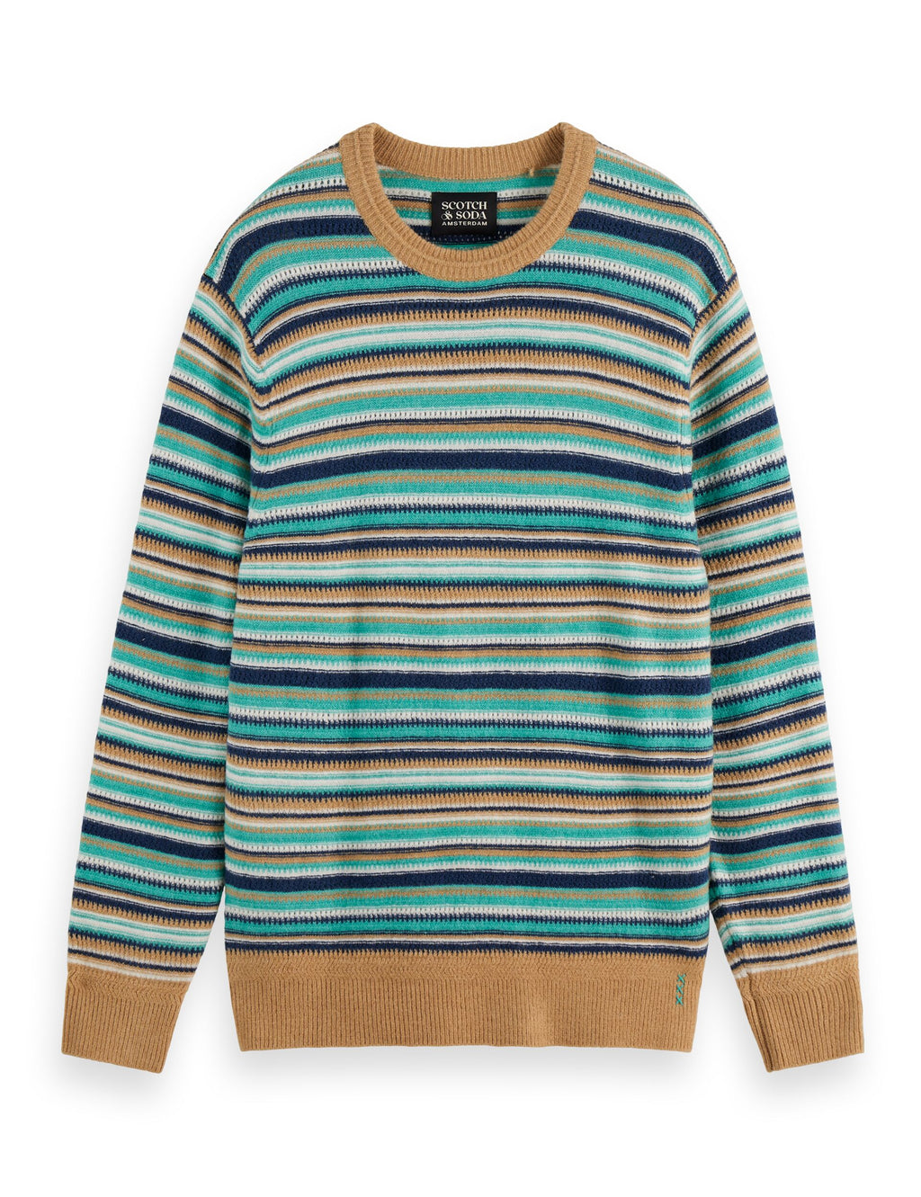 Soft knit striped regular fit pullover