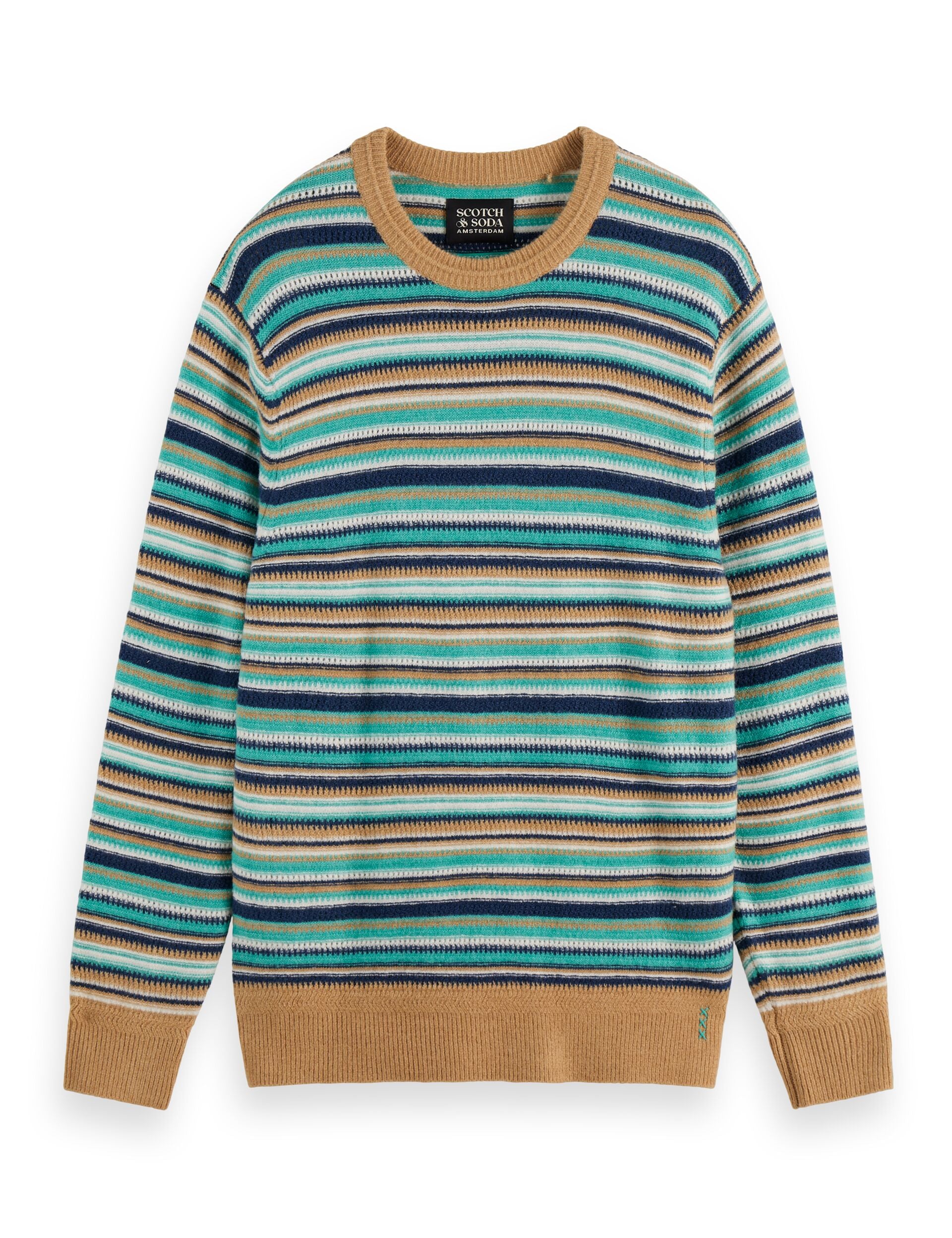 Soft knit striped regular fit pullover
