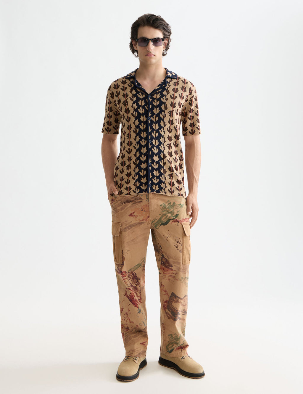 Knitted short sleeve shirt