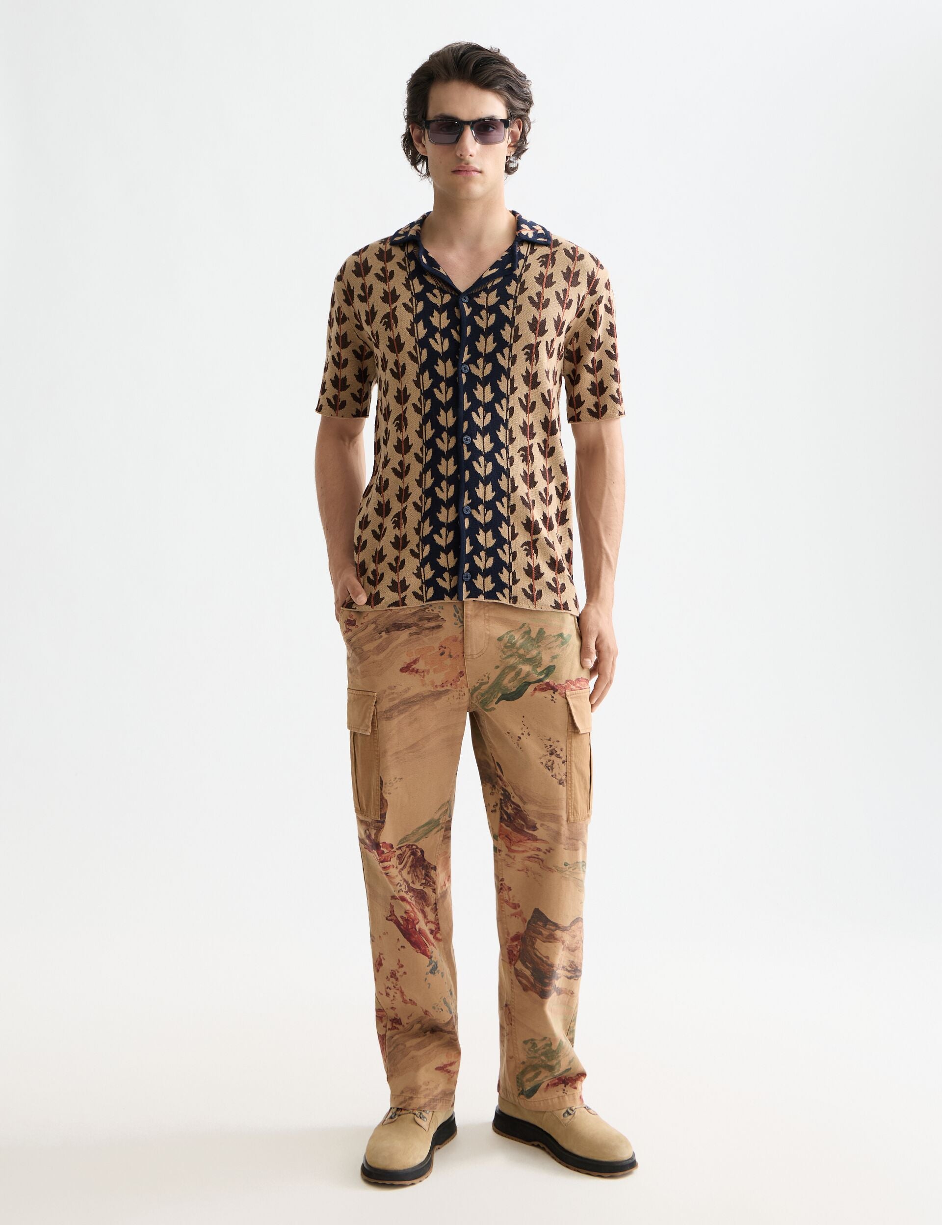 Knitted short sleeve shirt