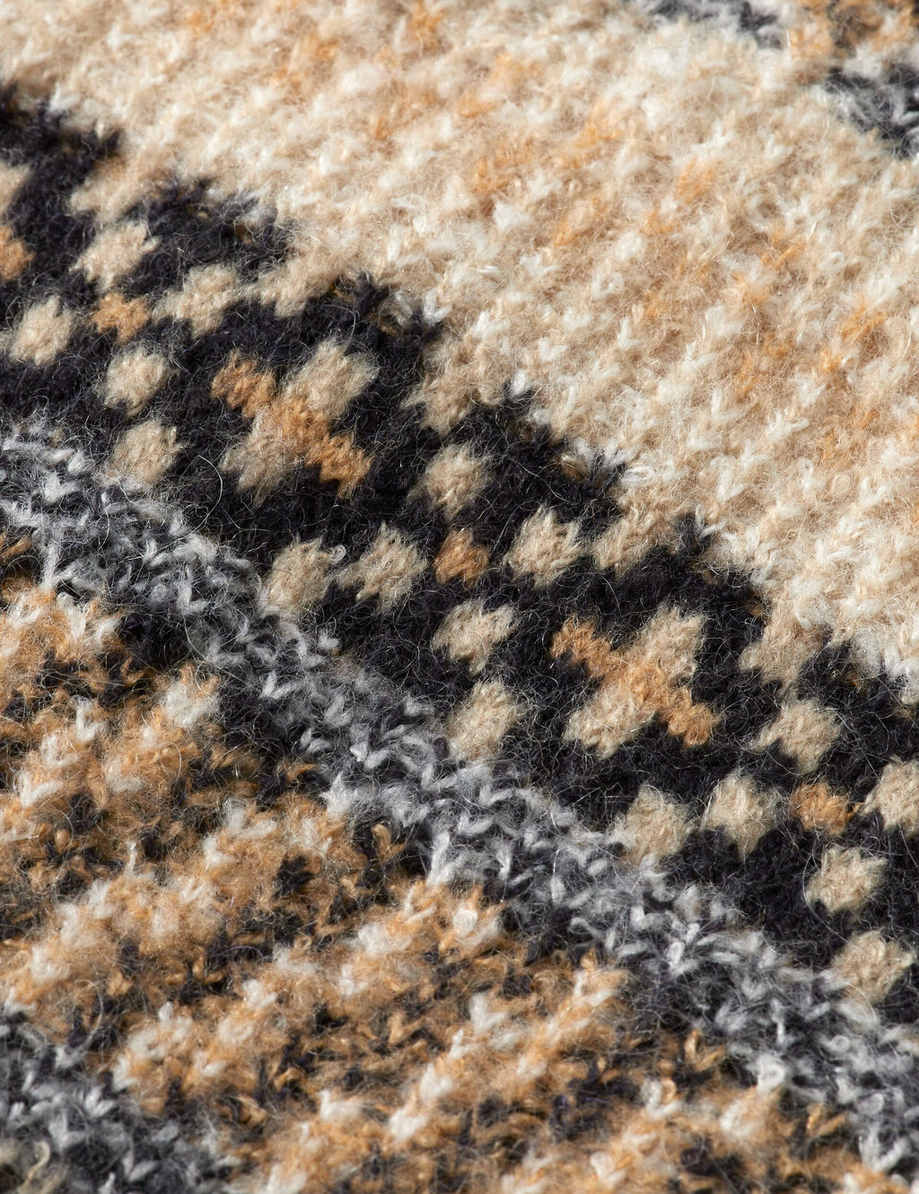 Jacquard dropped shoulder crewneck