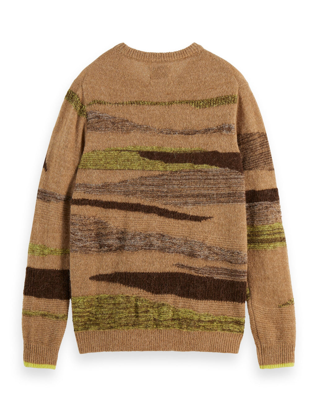 Fluffy alpaca wool blend crew neck