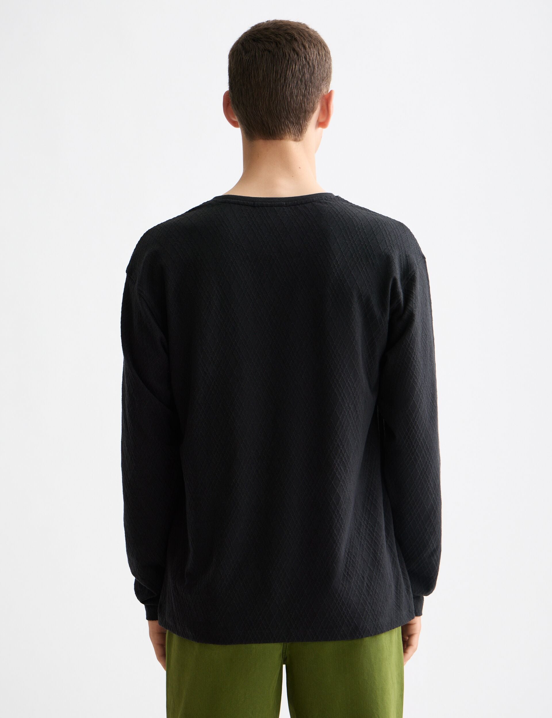 Relaxed fit jacquard Knit T-shirt